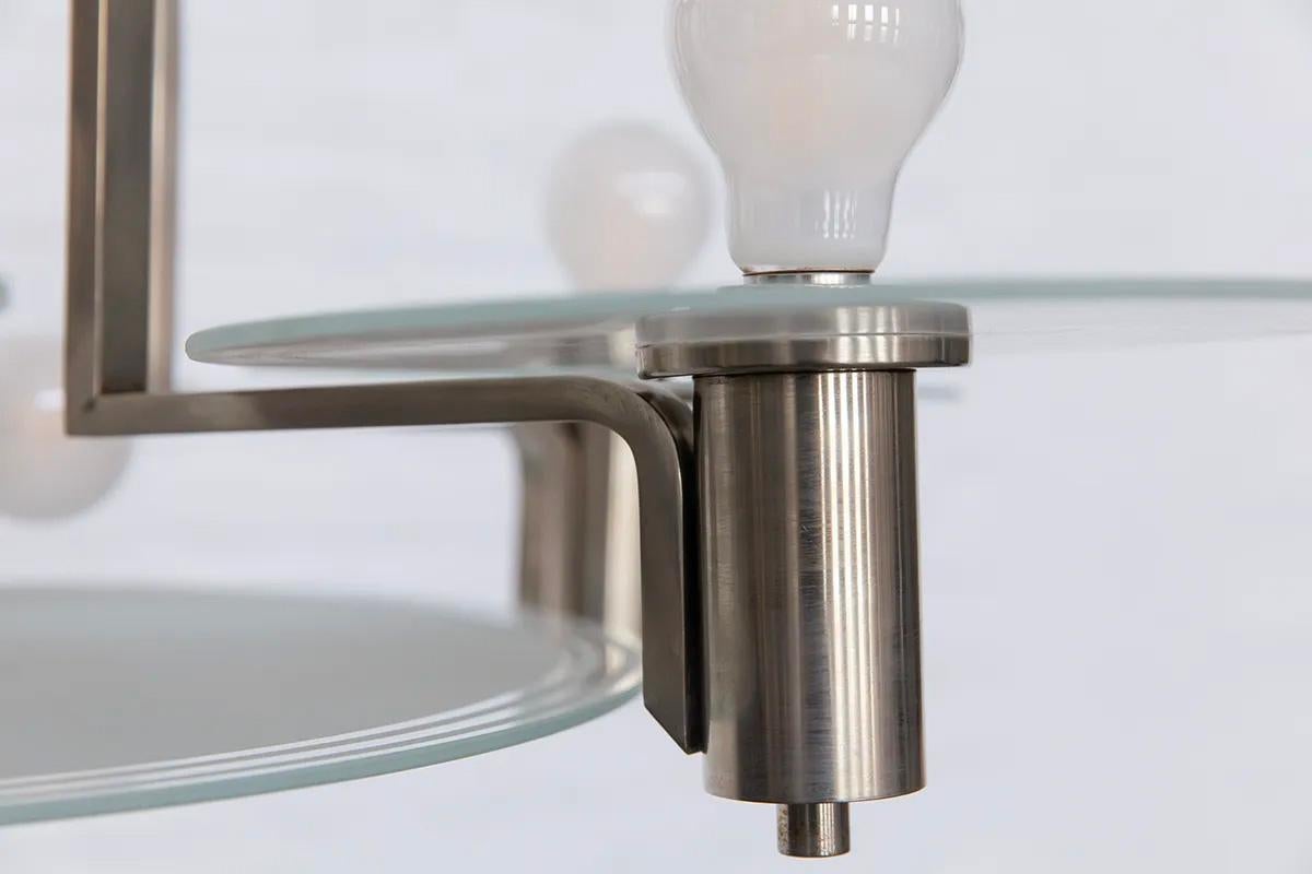 Machine-Age Nickel-Plated Chandelier, Inspired by Fritz Lang’s Metropolis en venta 1
