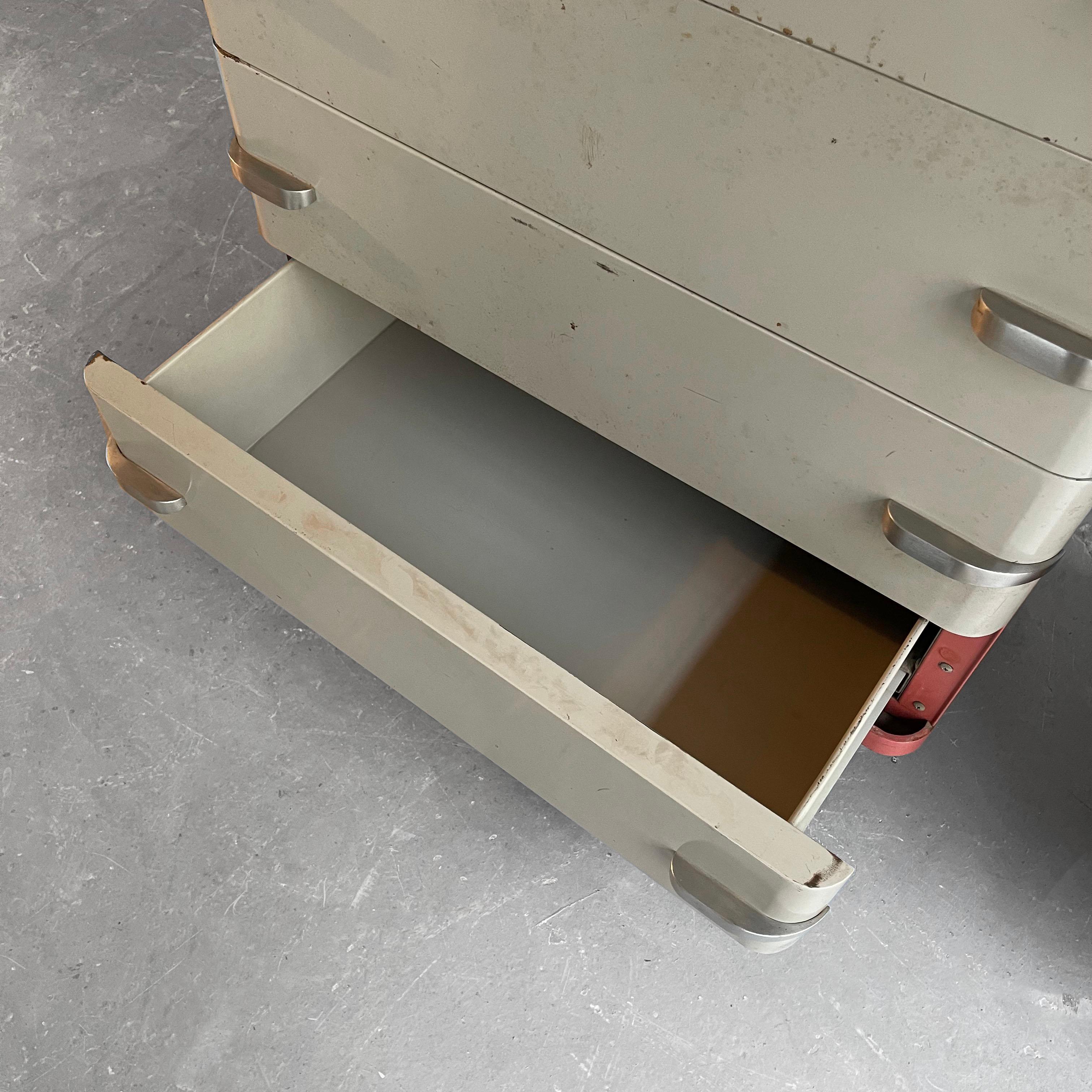Machine-Age Painted Steel Highboy Dressers by Norman Bel Geddes 5