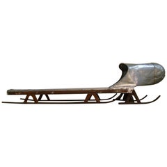 Machine age, Steampunk Aviation style Handcrafted Aluminum Childrens' Snow Sled