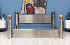 Machine Age Steel and Brass CA King Bed
