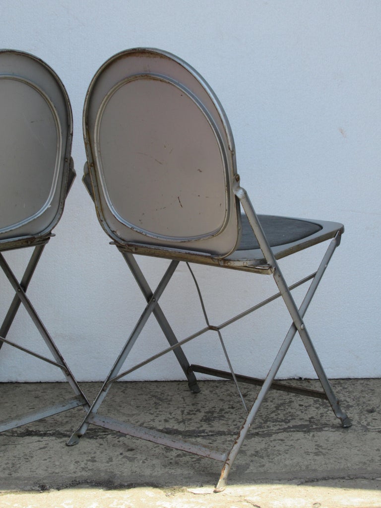 Machine Age Steel Folding Chairs For Sale at 1stDibs