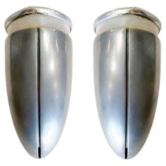 A Machine Age Streamline Brushed Aluminum Wall Sconce, 12 available