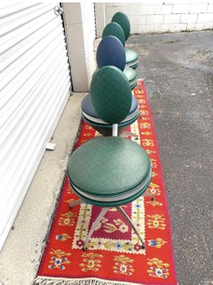 Machine Age Swivel Chairs in the Style of Vernon Panton, a Set of 4