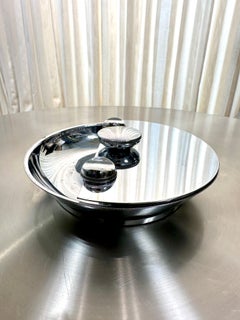 Cendrier à couvercle tournant d'époque Machin / Art Déco