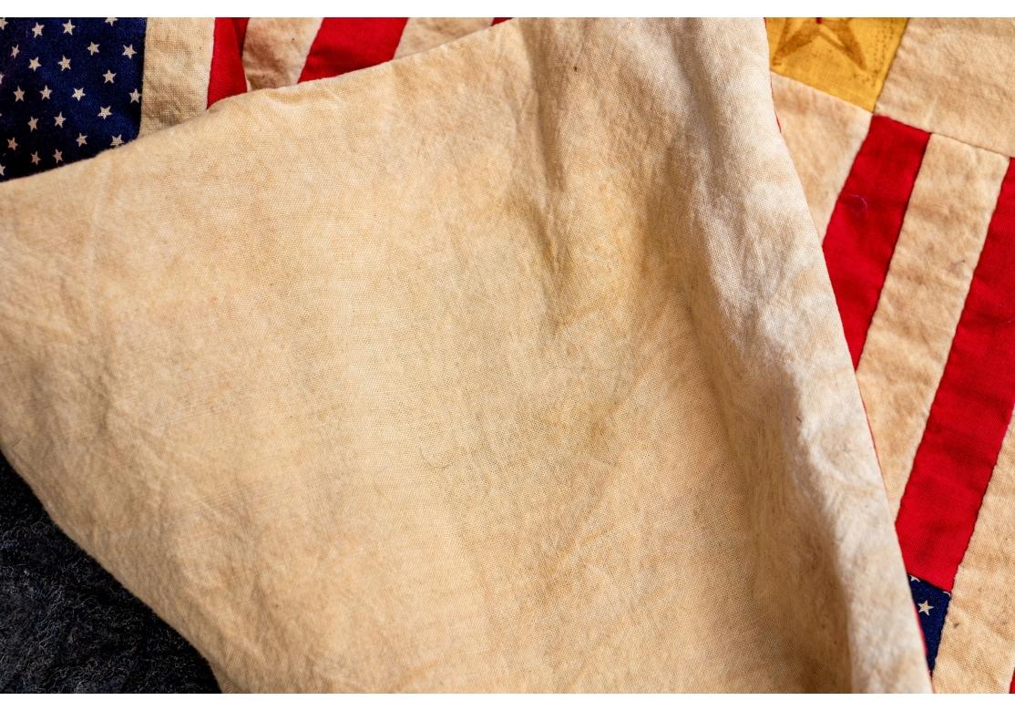 Tissu Quilt américain réalisé à la machine avec motif de drapeau américain en vente