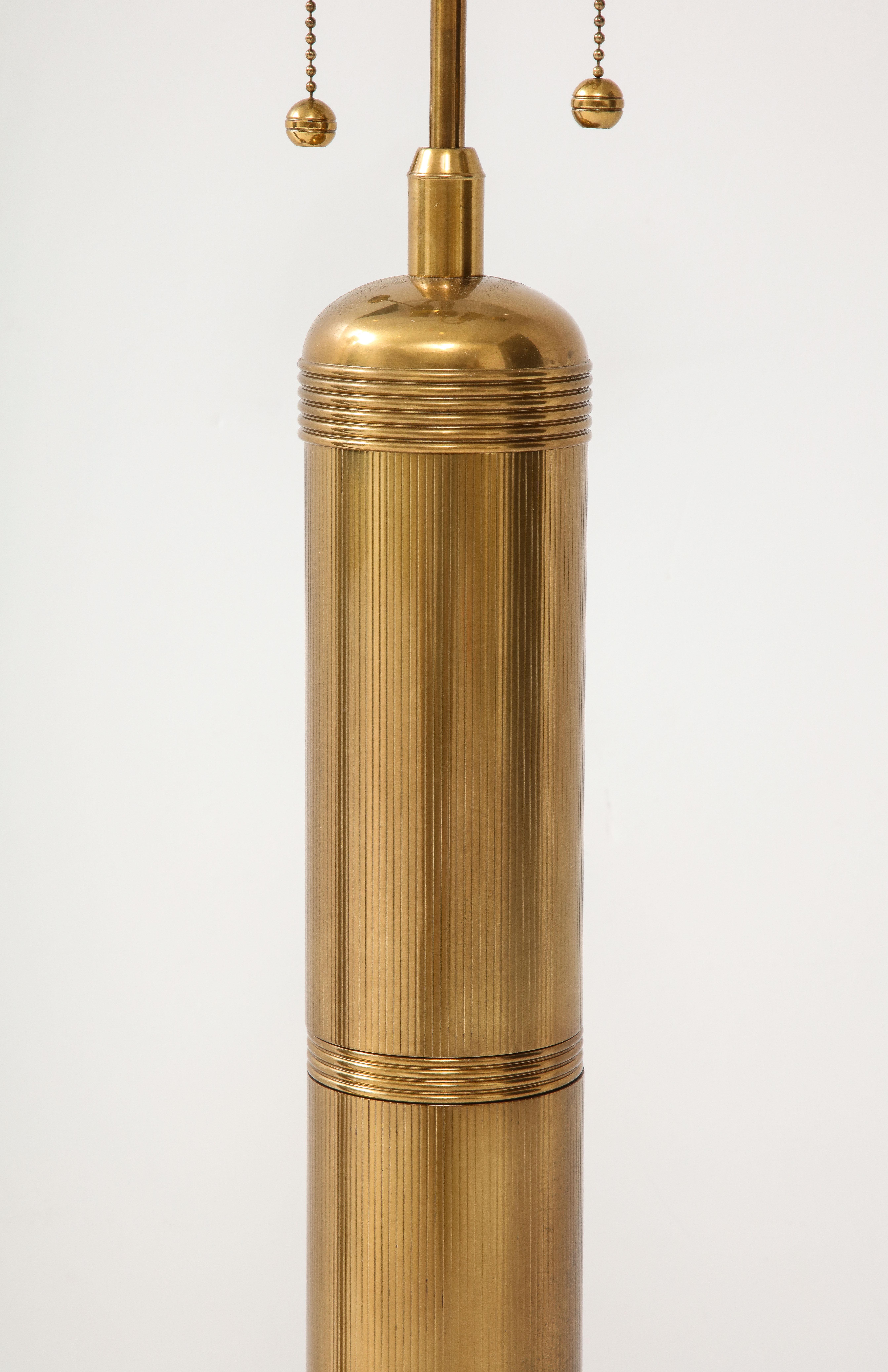 20th Century Machine Engraved Brass Lamps For Sale