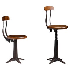 Machinist Factory Chairs by Singer, England circa 1920