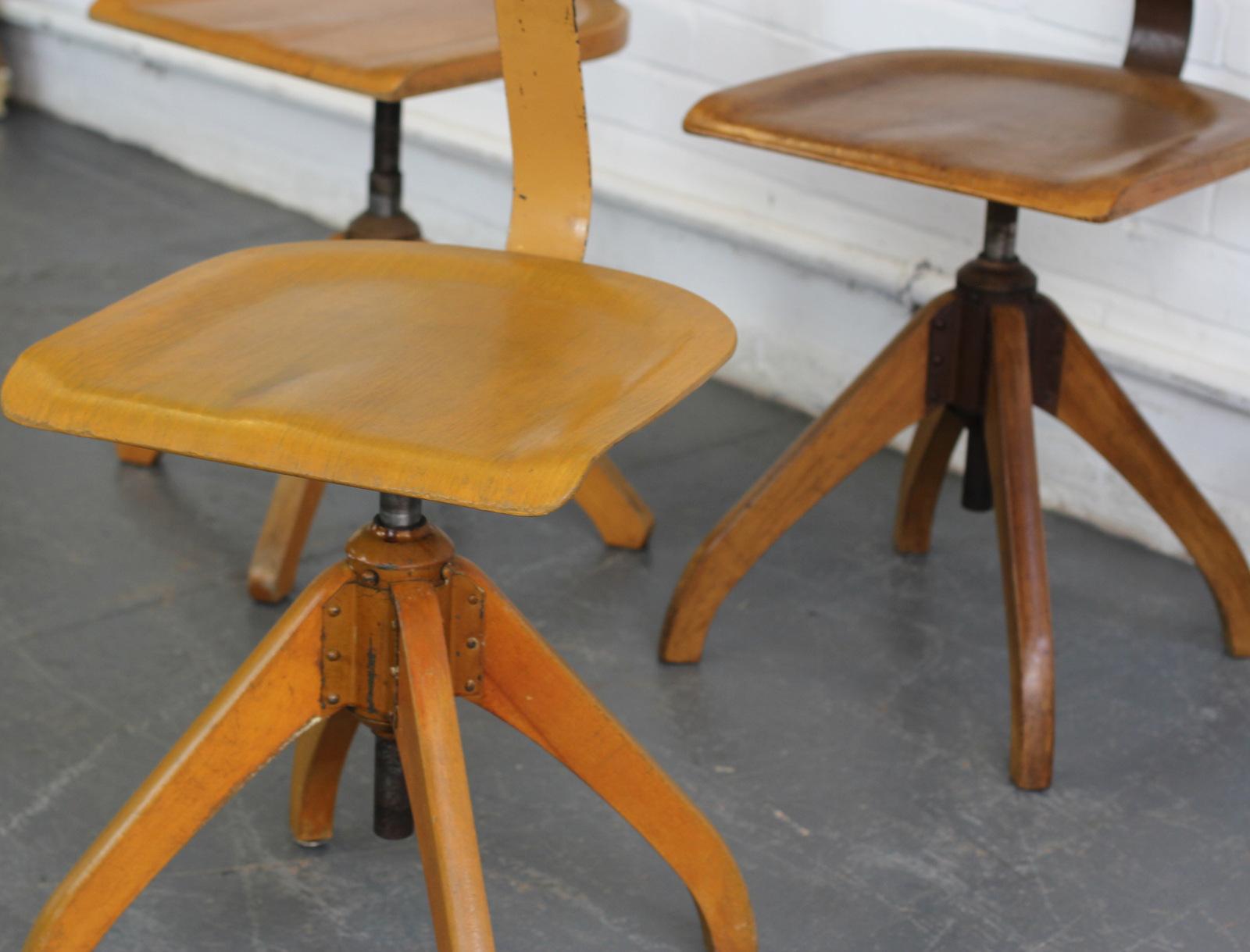 Industrial Machinists Chairs by Ama Elastik, circa 1930s