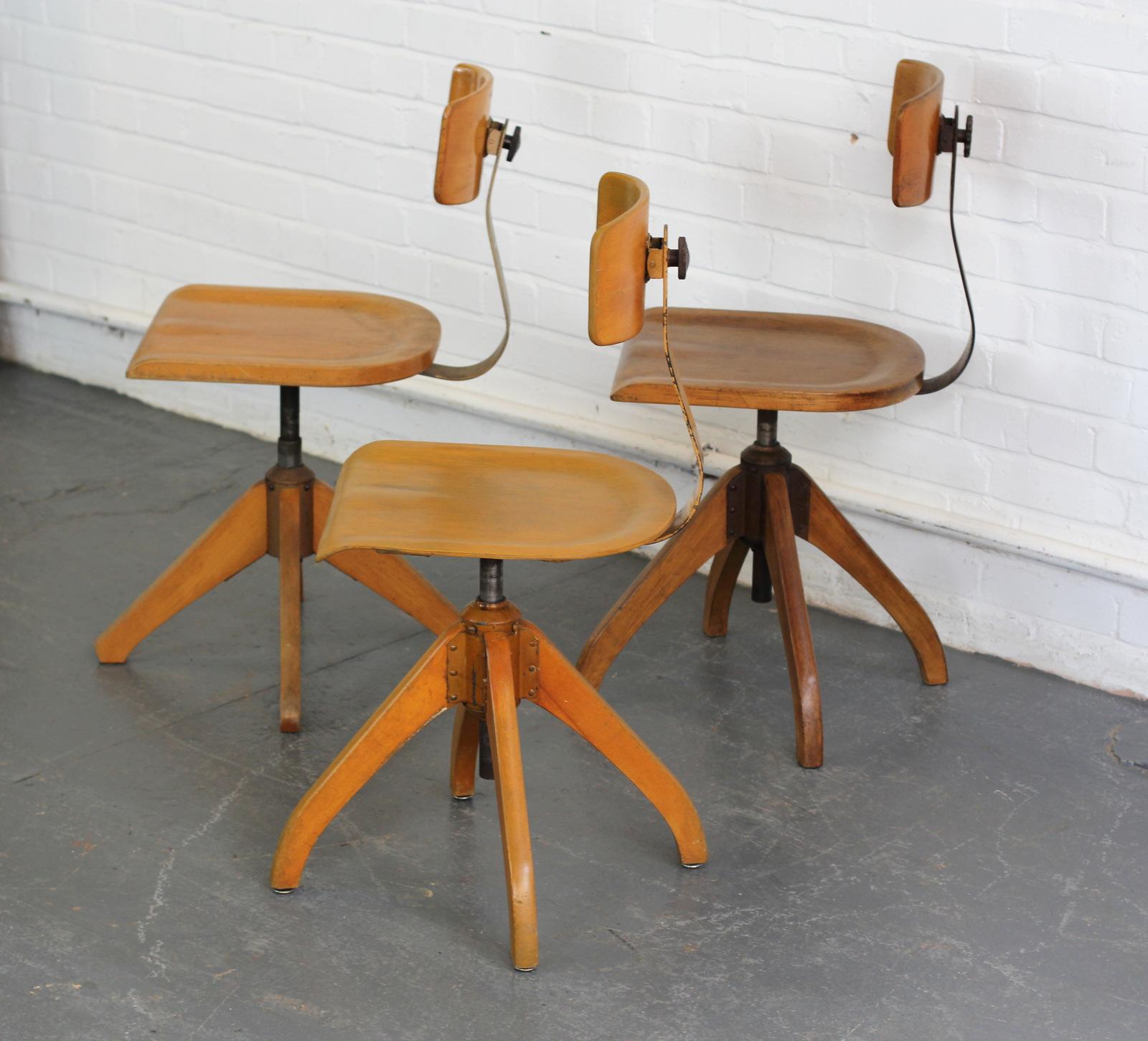 German Machinists Chairs by Ama Elastik, circa 1930s