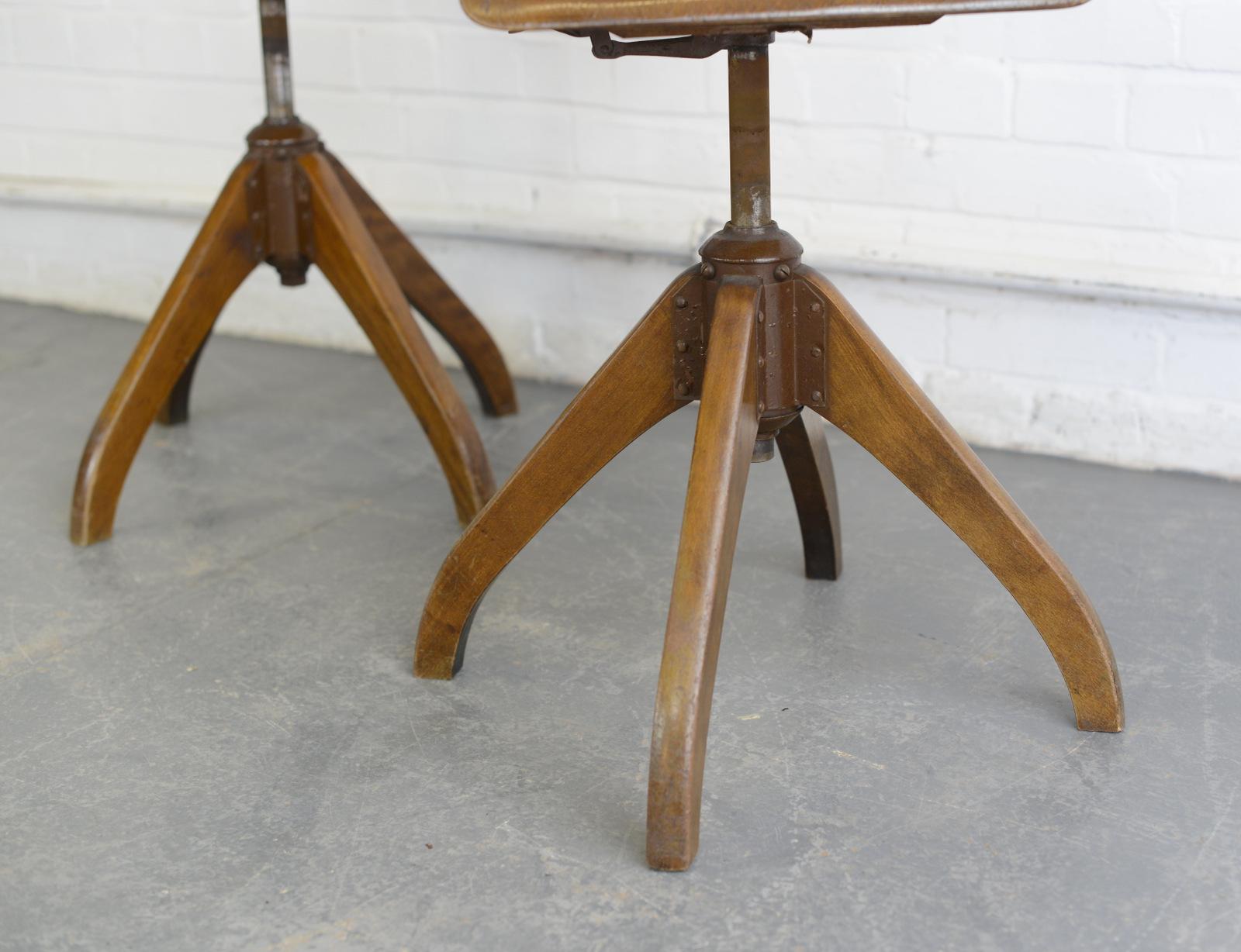 Mid-20th Century Machinists Chairs by Ama Elastik, circa 1930s