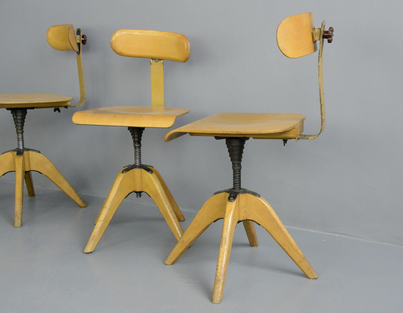 Machinists Chairs by Bombenstabil, circa 1930s 3