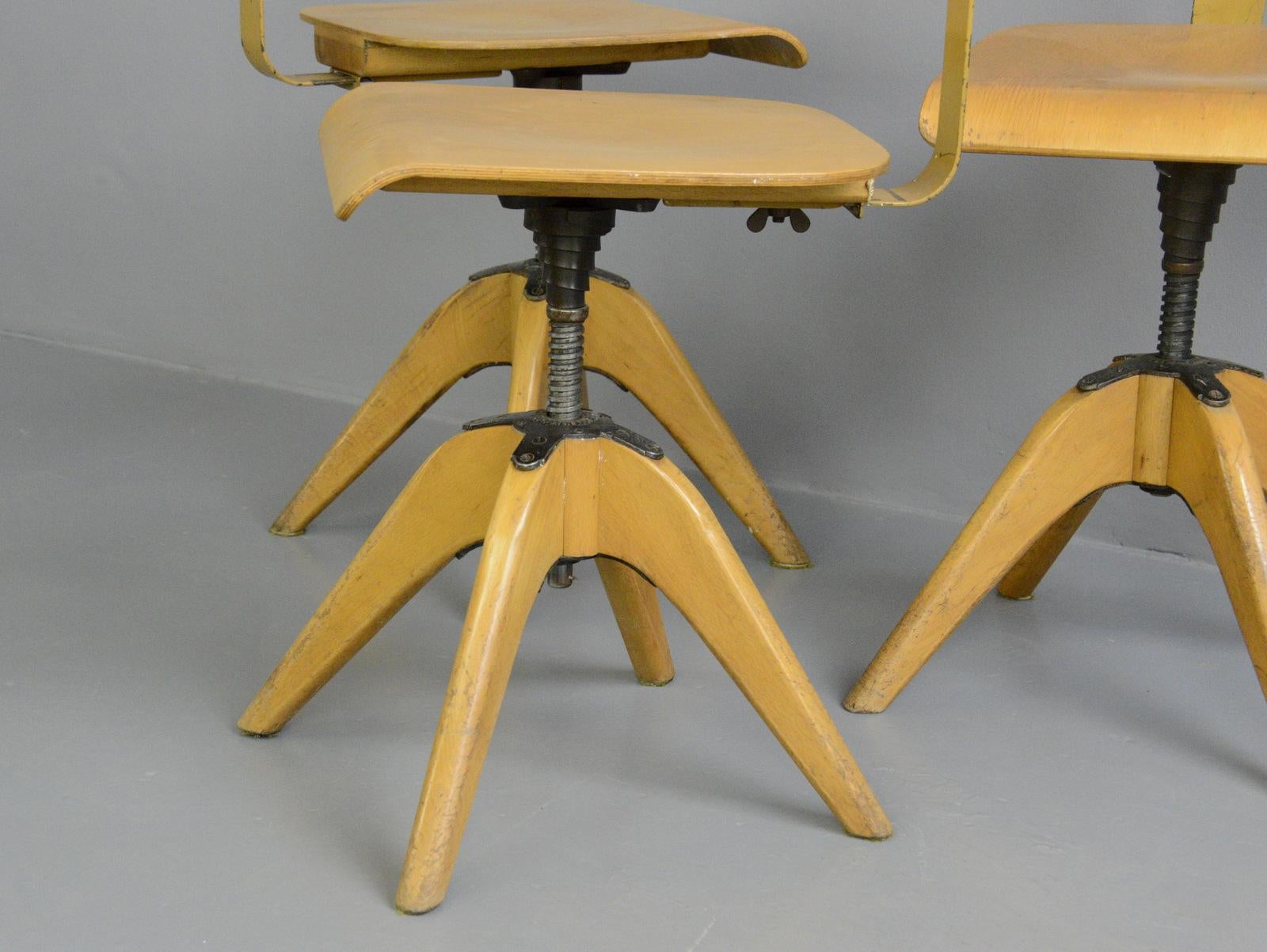 German Machinists Chairs by Bombenstabil, circa 1930s