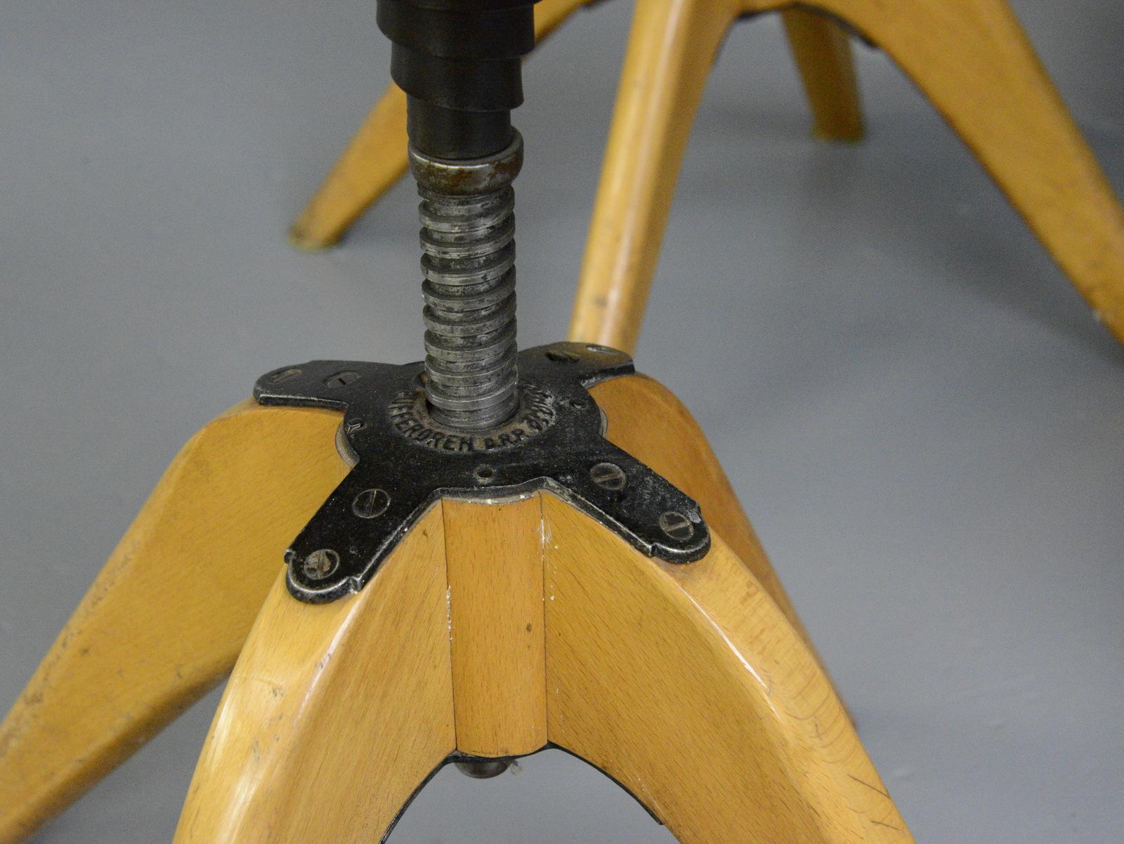 Mid-20th Century Machinists Chairs by Bombenstabil, circa 1930s