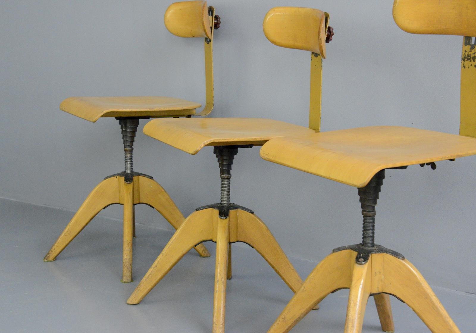 Machinists Chairs by Bombenstabil, circa 1930s 2