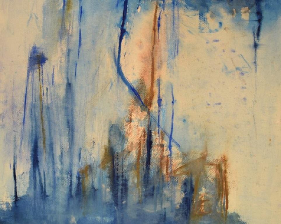 Machja Ruperto, Gouache auf Karton, Abstrakte Komposition, spätes 20. Jahrhundert. (Moderne) im Angebot