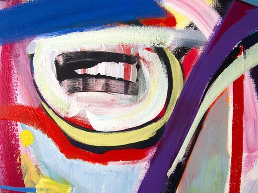 Maciej Ciesla Abstract Portrait Modern Colorful Painting New