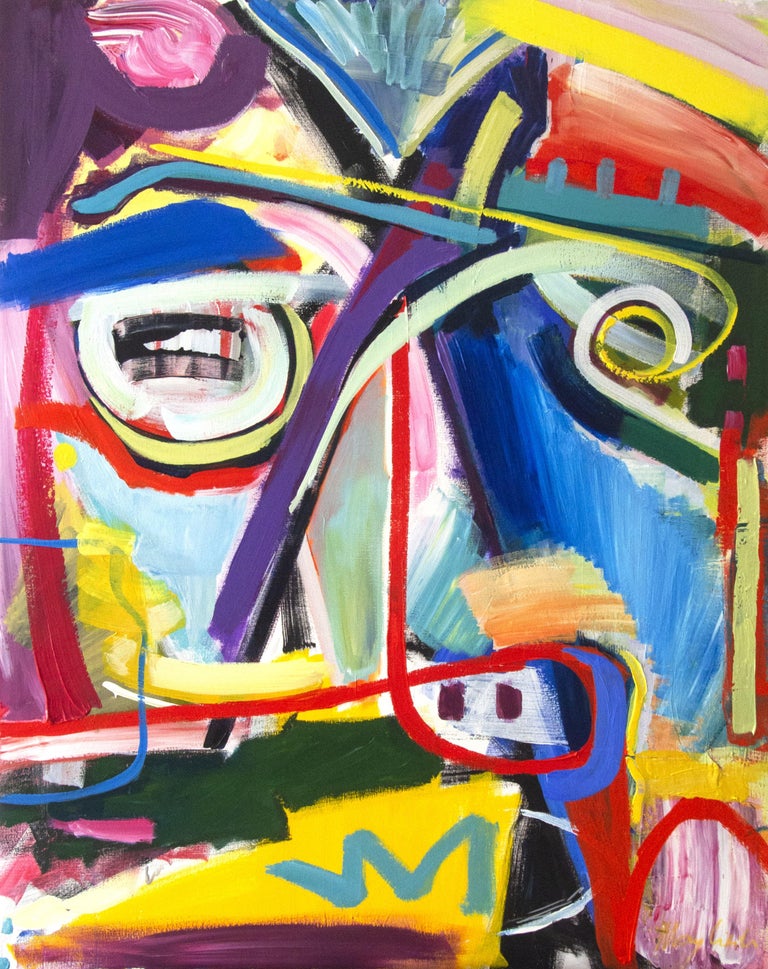 Maciej Ciesla Abstract Portrait Modern Colorful Painting New