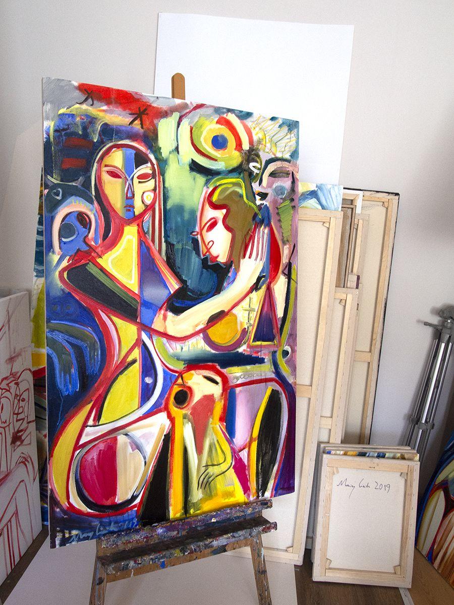 IItaly inspirations, semi- abstract oil painting, Painting, Oil on Canvas 3