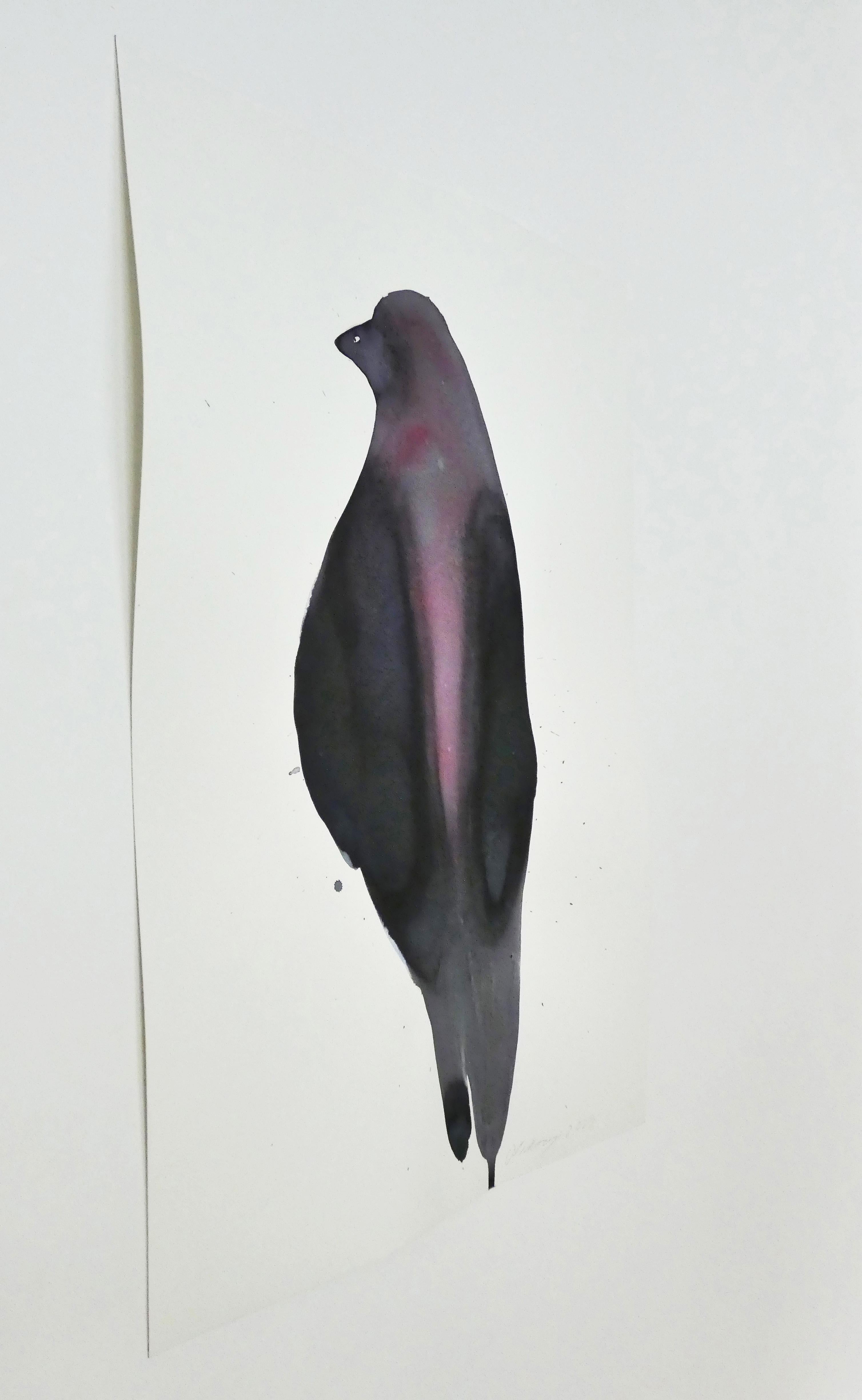 BIRD - Encre figurative contemporaine  Peinture, Nouveau Expressionnisme en vente 7