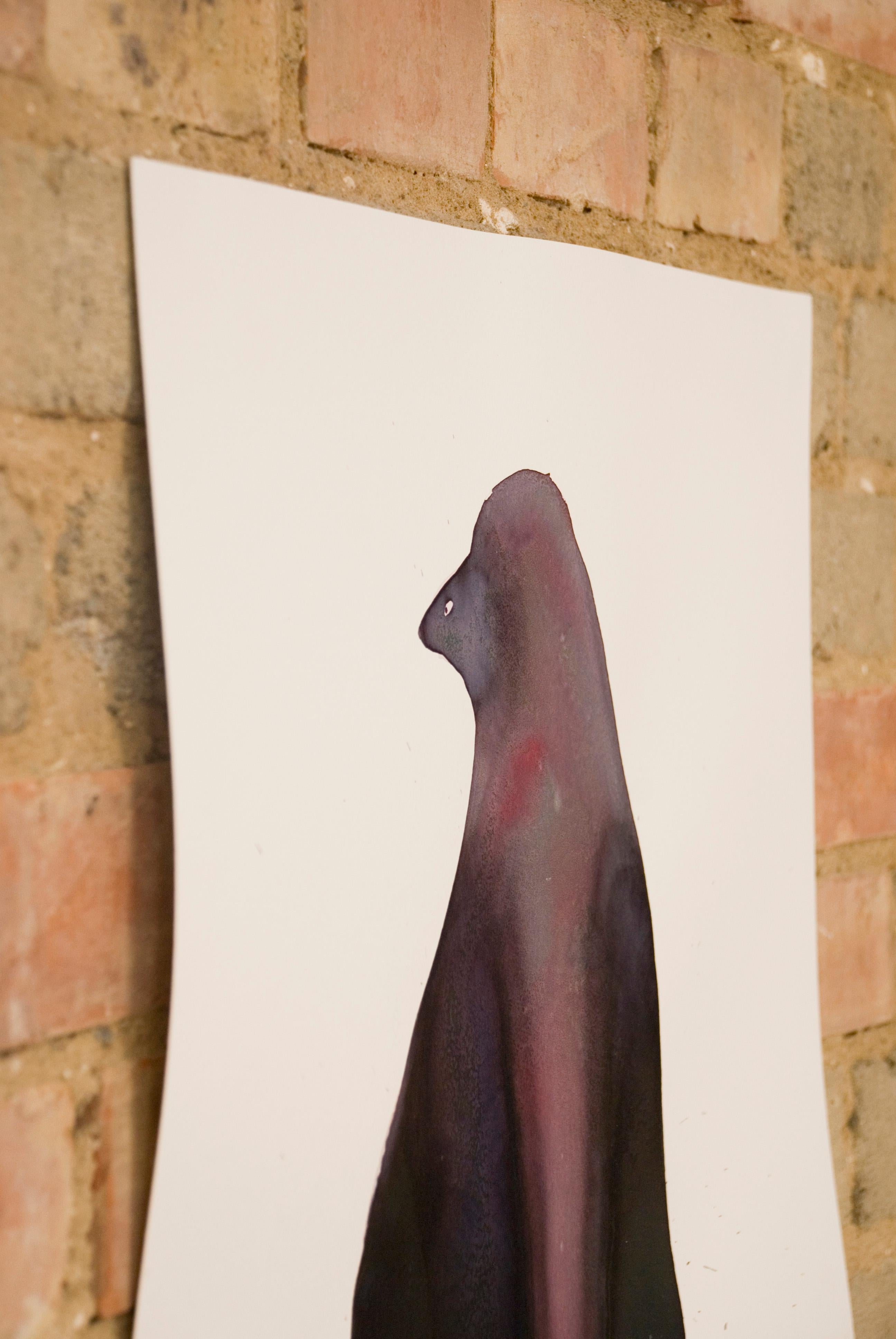 BIRD - Encre figurative contemporaine  Peinture, Nouveau Expressionnisme en vente 10