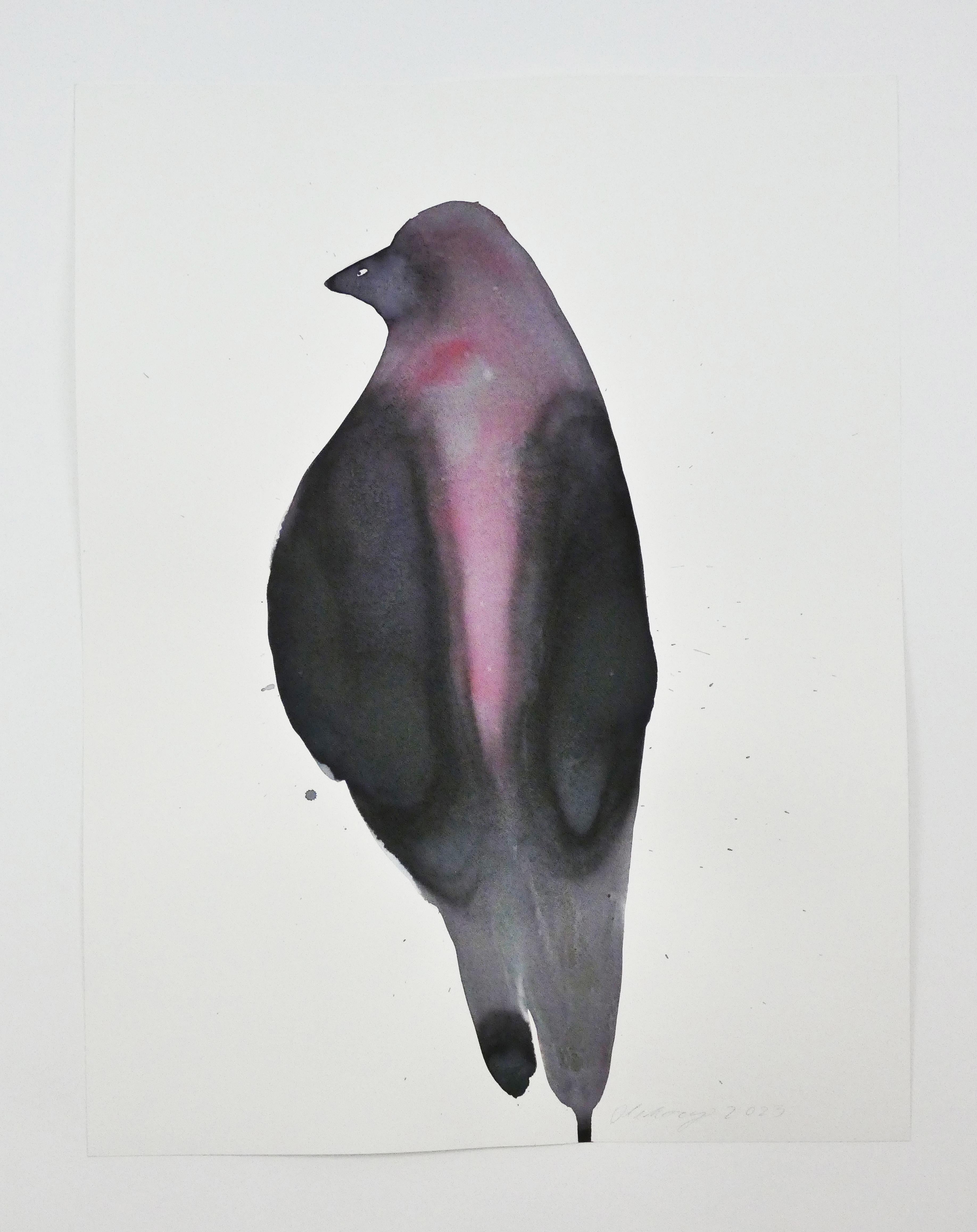 BIRD - Encre figurative contemporaine  Peinture, Nouveau Expressionnisme - Contemporain Art par Maciej Olekszy