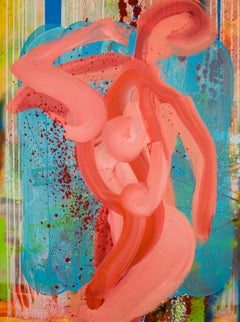 Femme nue 2 -  Peinture à l'huile figurative de grand format, Nouveau Expressionnisme