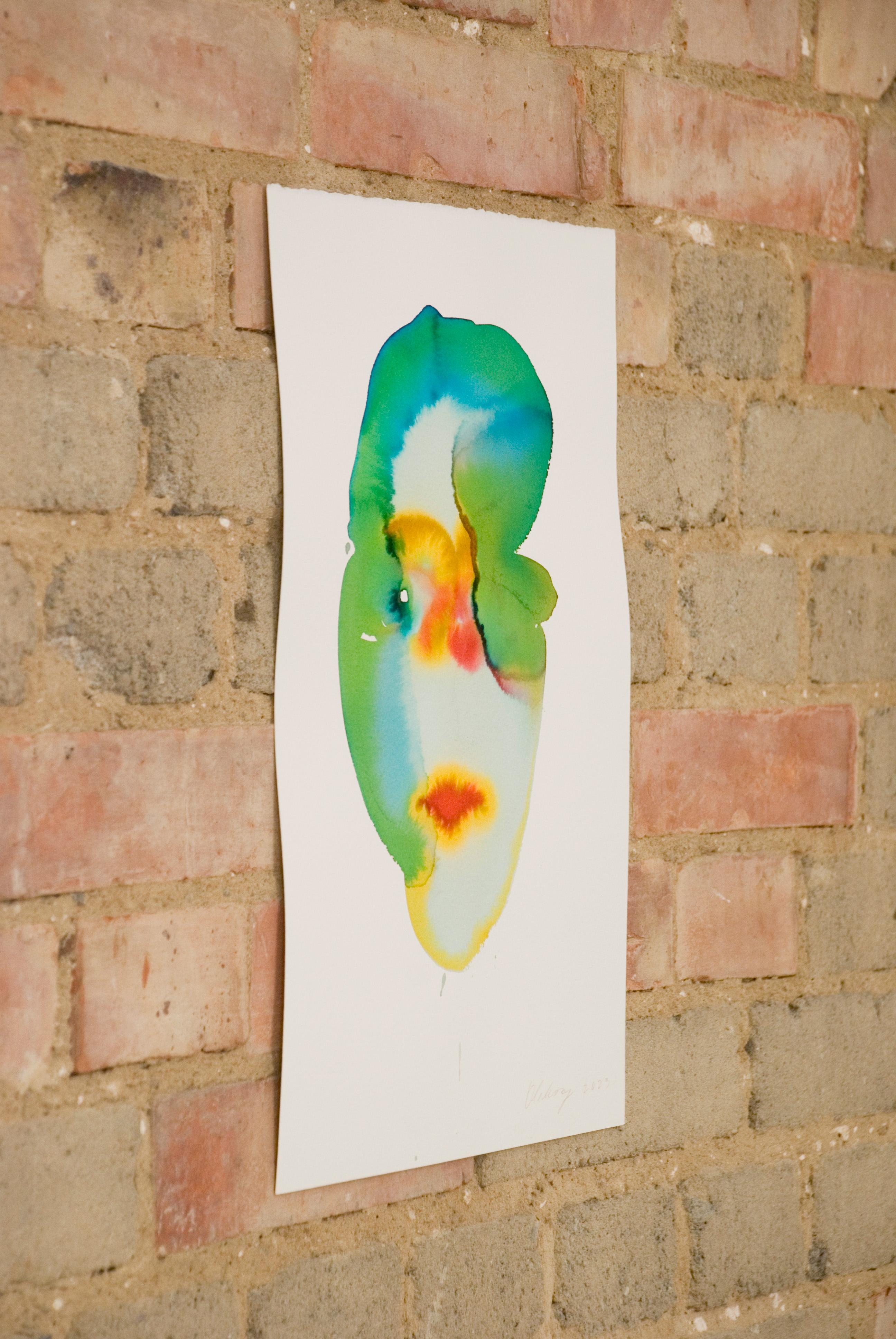 Cabeza 02 - Pintura Figurativa Contemporánea en Tinta, Nuevo Expresionismo en venta 5