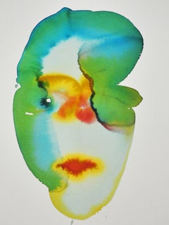 Head 02 - Contemporary Figurative Ink Painting, New Expressionism