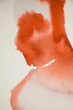 Male Nude - Contemporary Figurative Watercolor Painting, New Expressionism