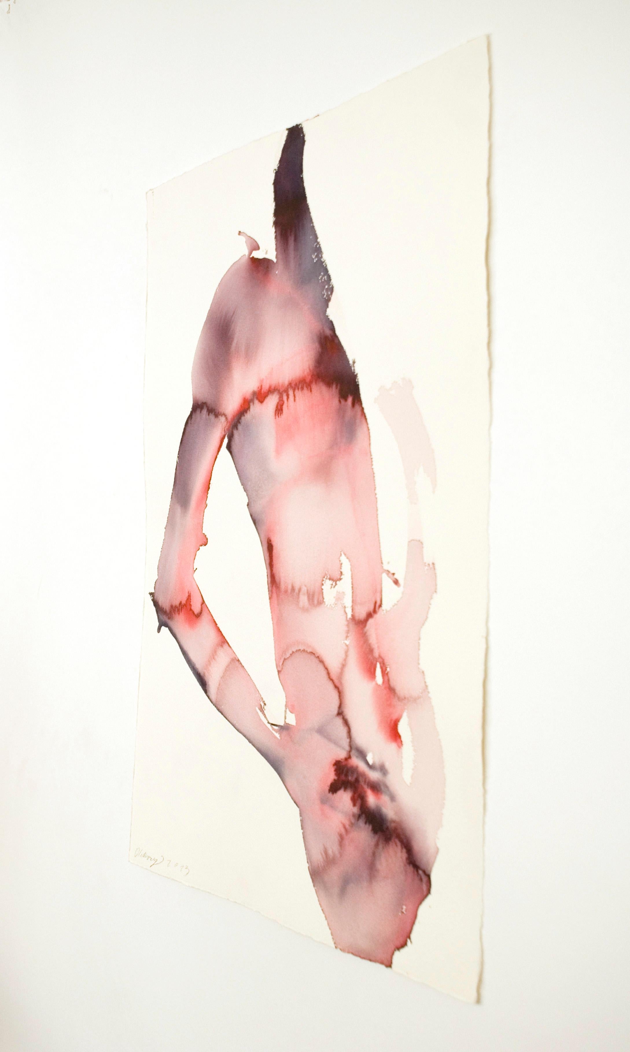 Desnudo Masculino - Pintura Figurativa Contemporánea en Acuarela, Nuevo Expresionismo 2