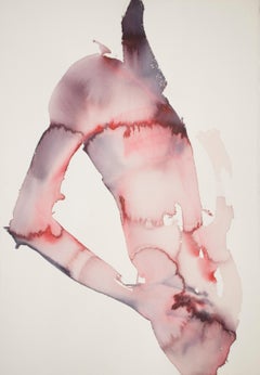 Desnudo Masculino - Pintura Figurativa Contemporánea en Acuarela, Nuevo Expresionismo