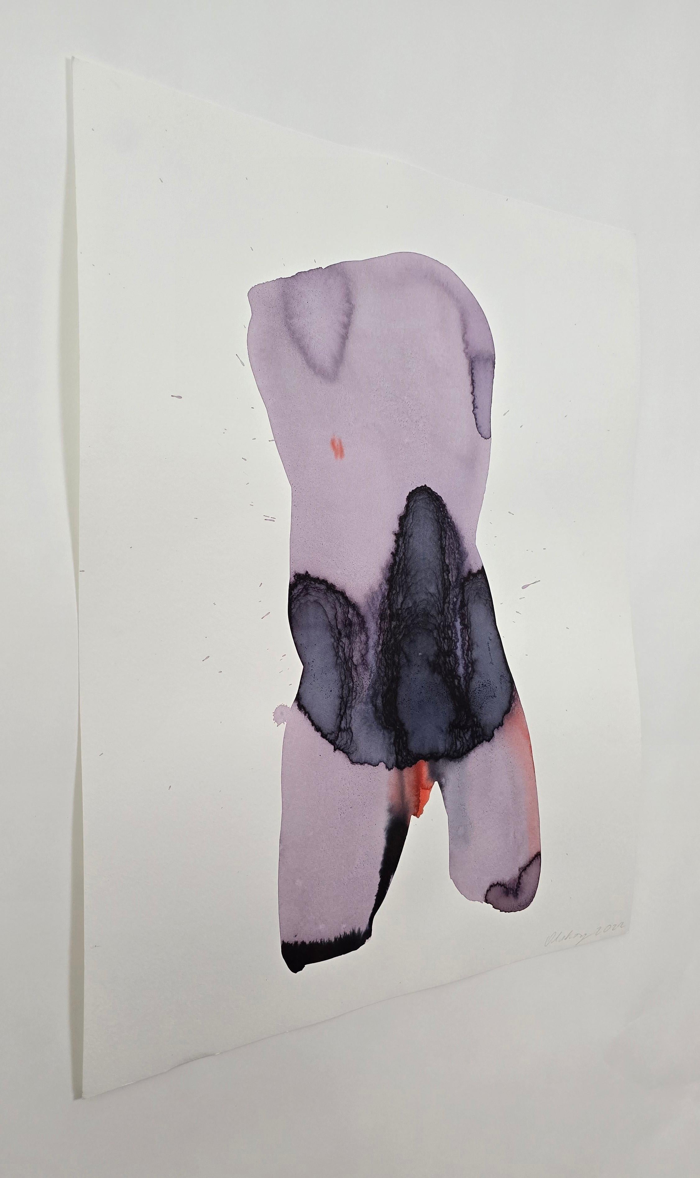 NUDE 01, 2022  -  Contemporary Figurative Ink  Painting, New Expressionism - Art Contemporáneo de Maciej Olekszy