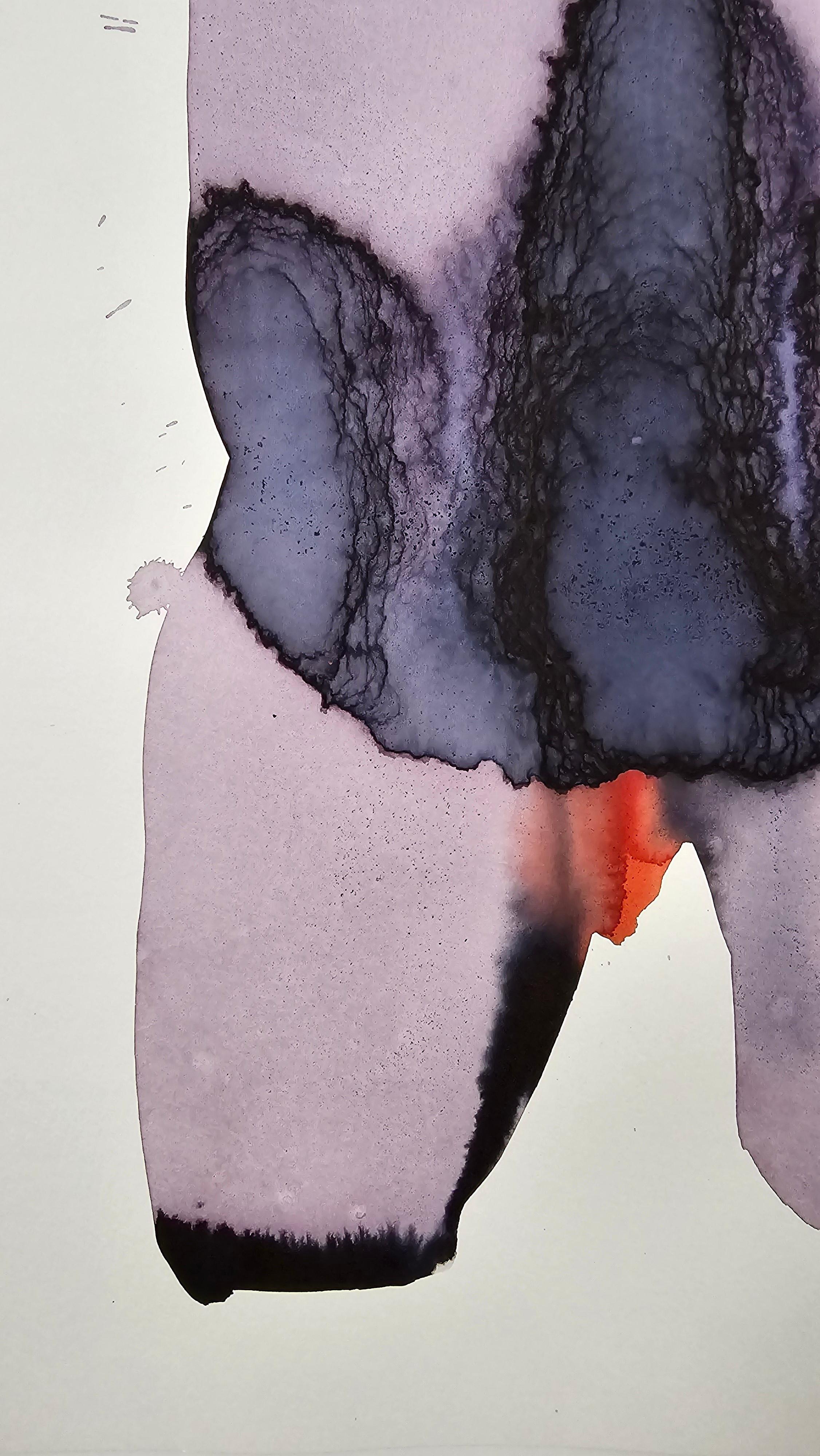 NUDE 01, 2022  -  Contemporary Figurative Ink  Painting, New Expressionism en venta 2