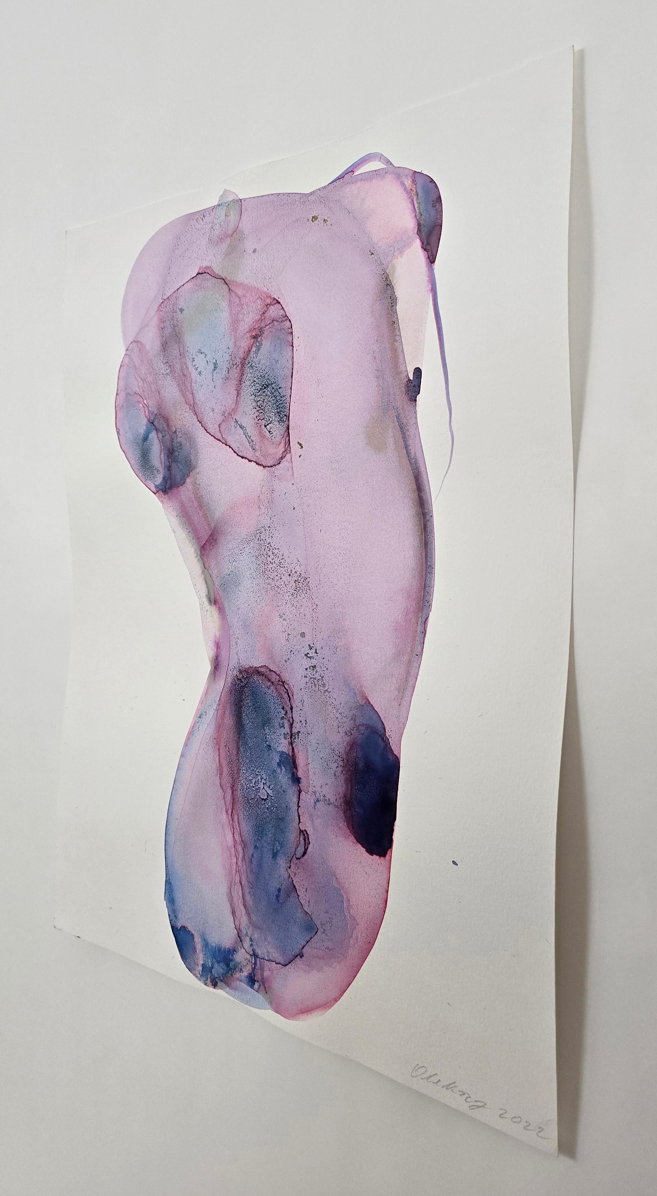 NUDE 02, 2022  -  Contemporary Figurative Ink  Painting, New Expressionism en venta 1