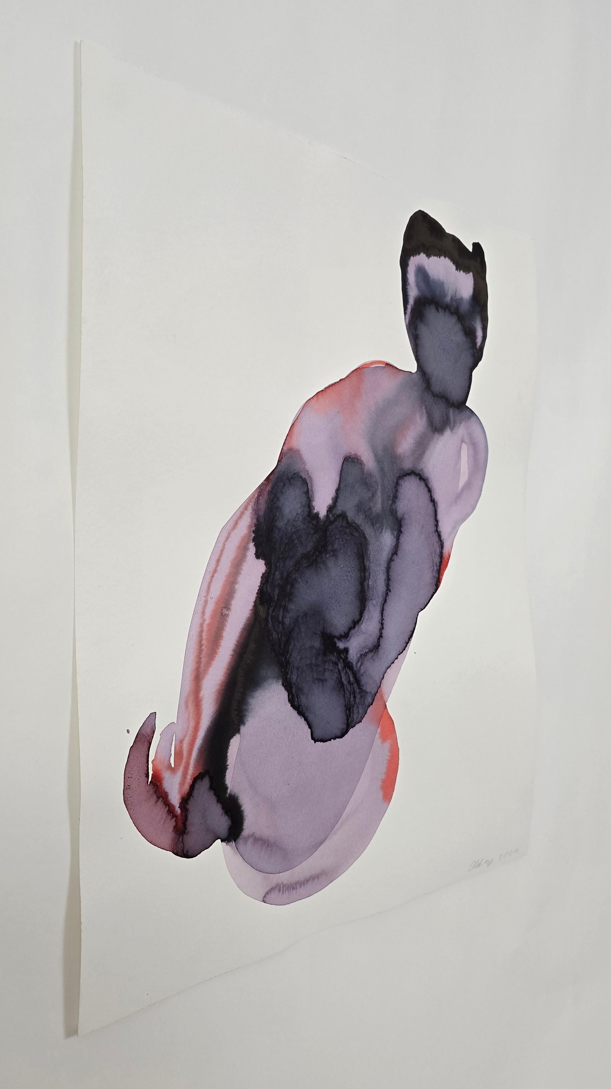 NUDE 03, 2022  -  Contemporary Figurative Ink  Painting, New Expressionism - Art Contemporáneo de Maciej Olekszy