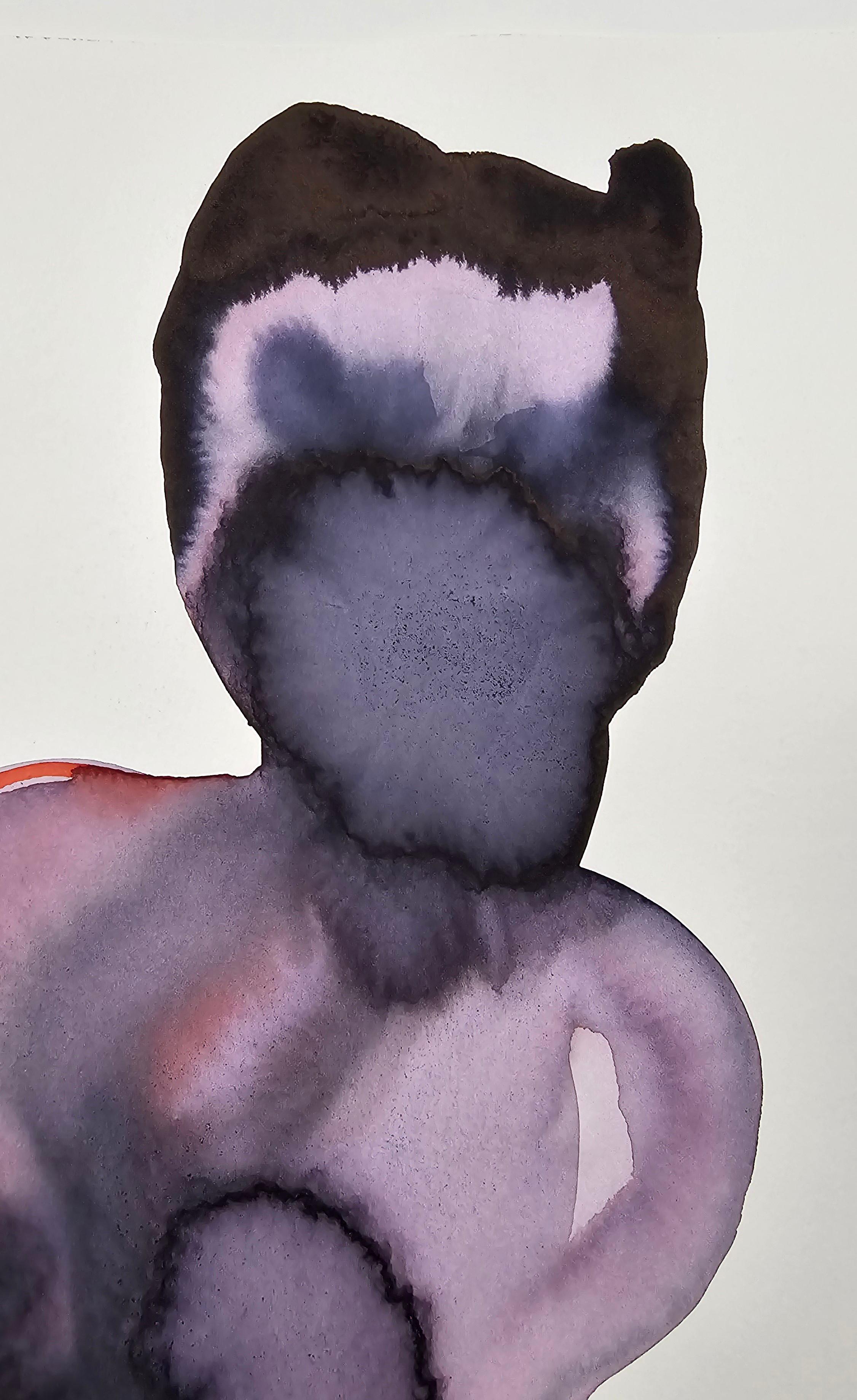 NUDE 03, 2022  -  Contemporary Figurative Ink  Painting, New Expressionism en venta 1