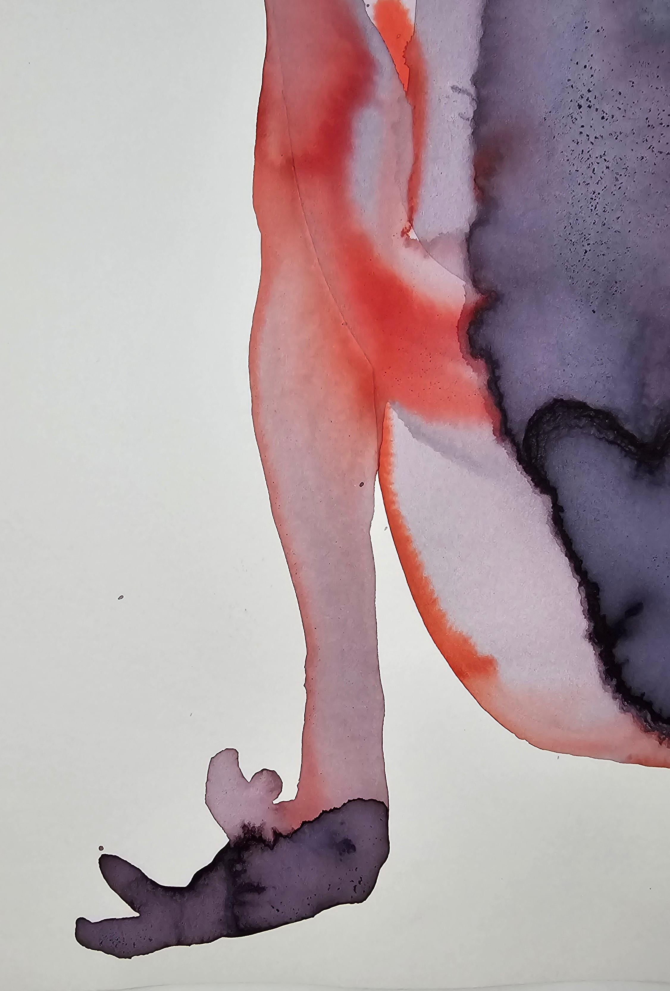 NUDE 04, 2022  -  Contemporary Figurative Ink  Painting, New Expressionism For Sale 4