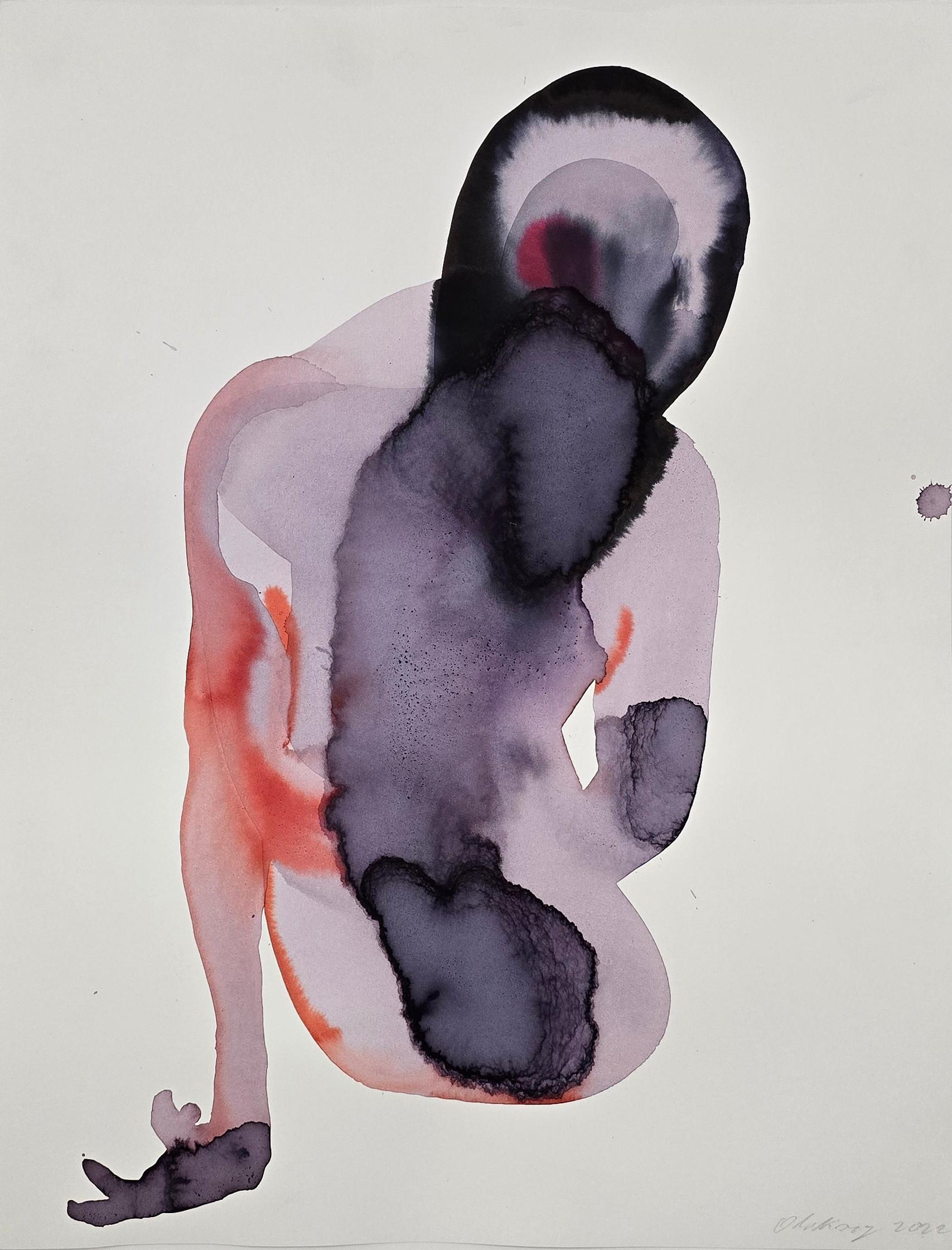 NUDE 04, 2022 - Contemporary Figurative Ink Painting, New Expressionism