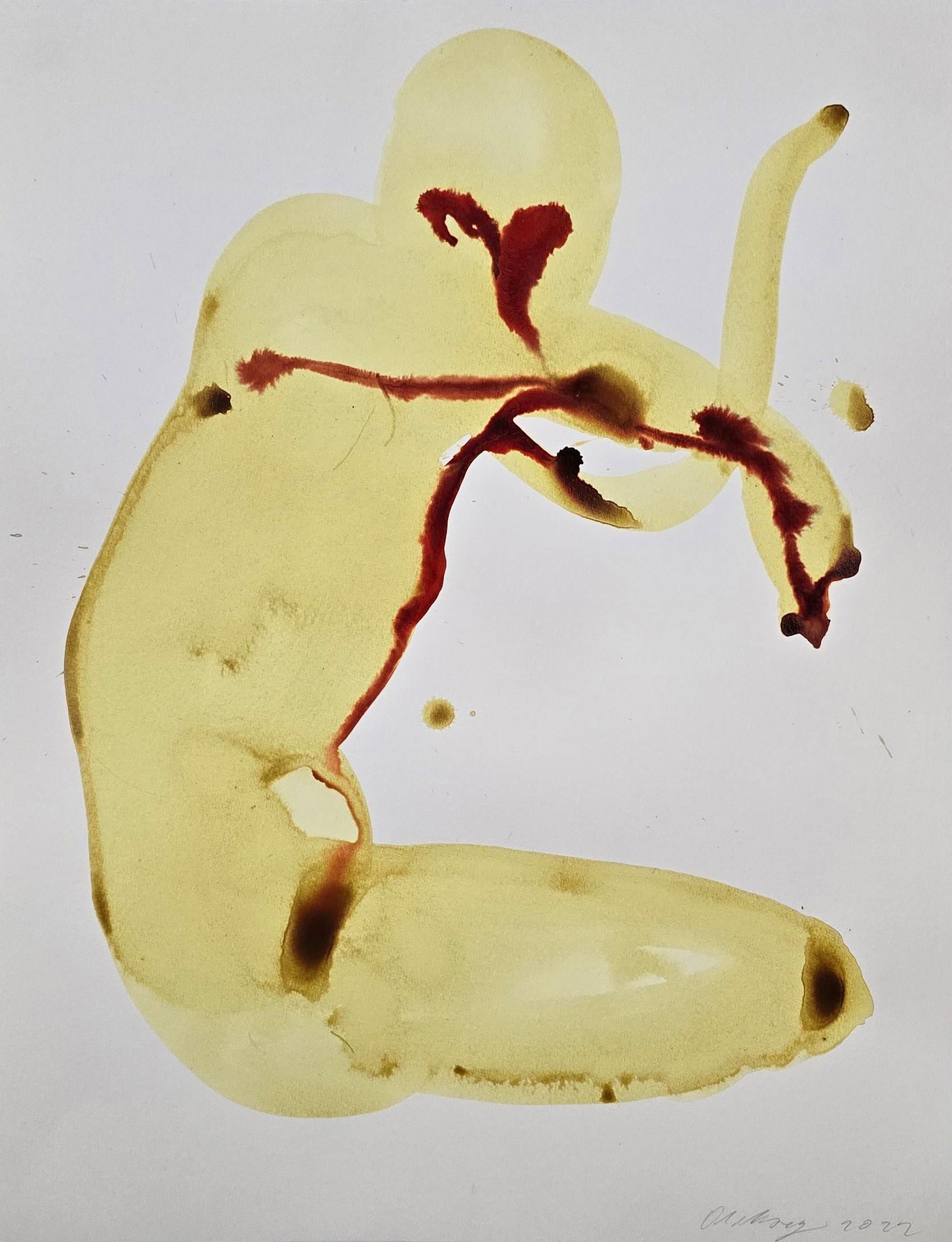 Maciej Olekszy Nude – NUDE 07, 2022  -  Zeitgenössische figurative Tinte  Malerei, Neuer Expressionismus