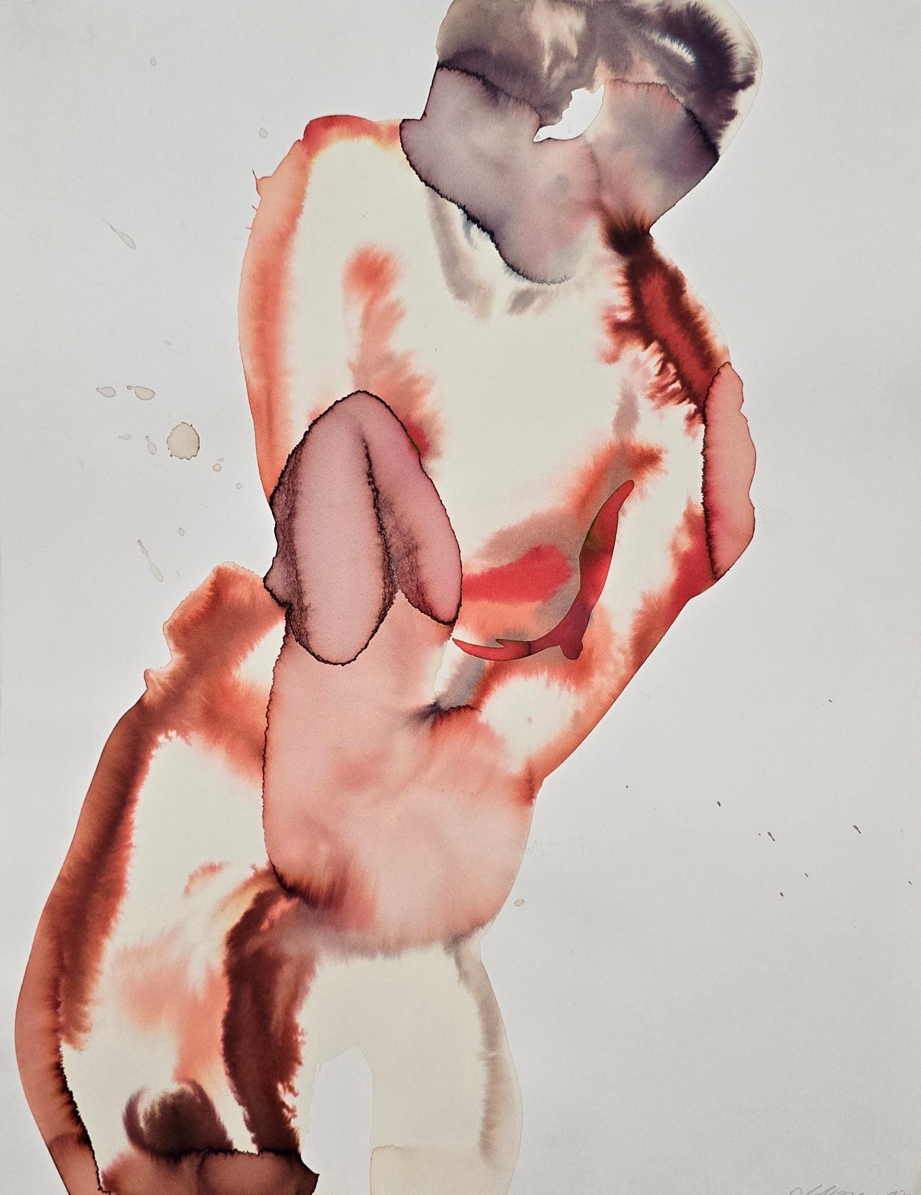 NUDE 09, 2022  -  Zeitgenössische figurative Tinte  Malerei, Neuer Expressionismus