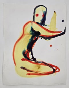 NUDE 10, 2022  -  Contemporary Figurative Ink  Painting, New Expressionism