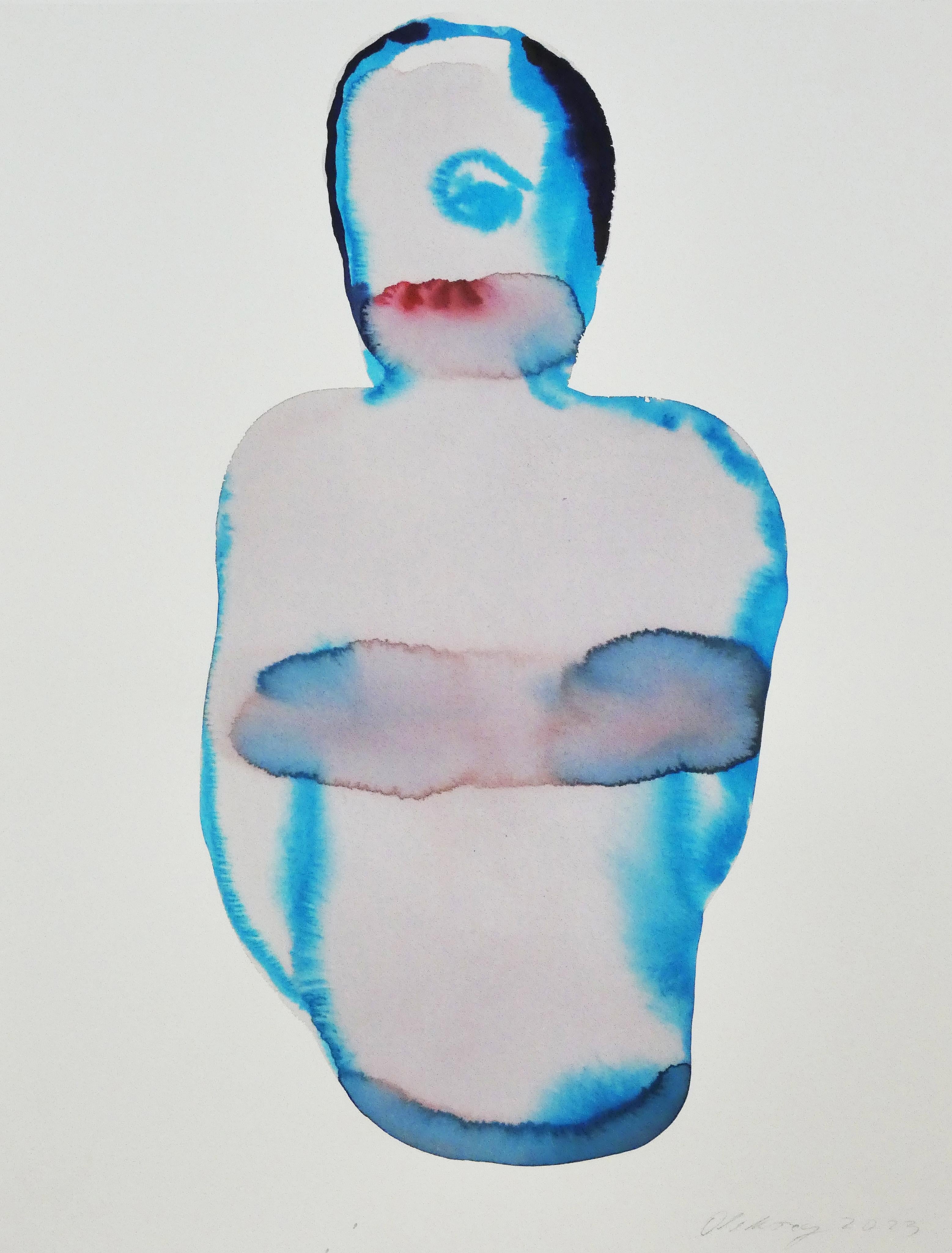 Maciej Olekszy Nude – NUDE (Self-Portrait) - Contemporary Figurative Ink  Gemälde, Neu- Expressionismus