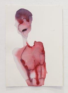 Self Portrait - Contemporary Figurative Watercolor Painting, New Expressionism