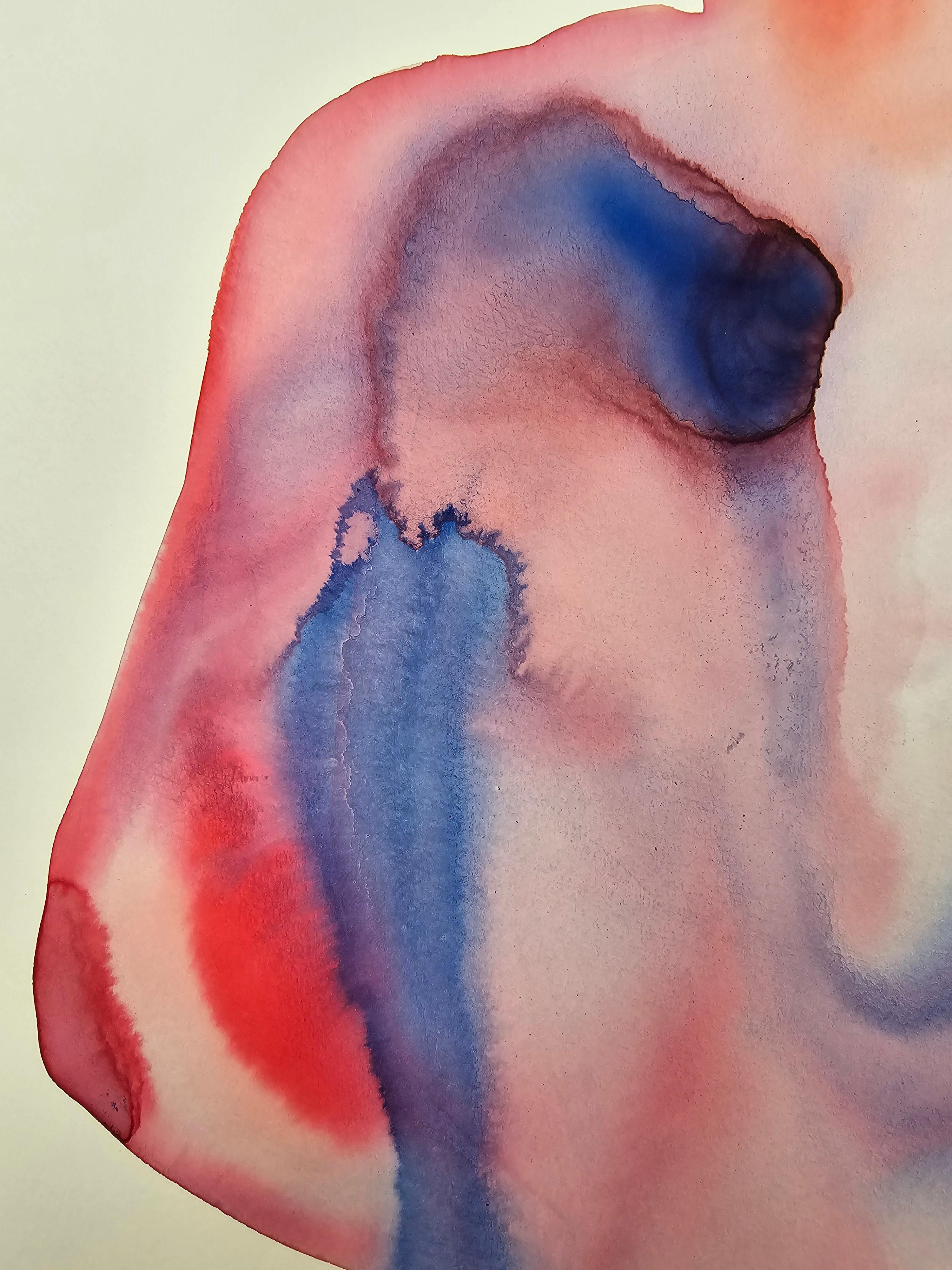 Torso 02 - Zeitgenössische figurative Tuschemalerei, Neuer Expressionismus im Angebot 4