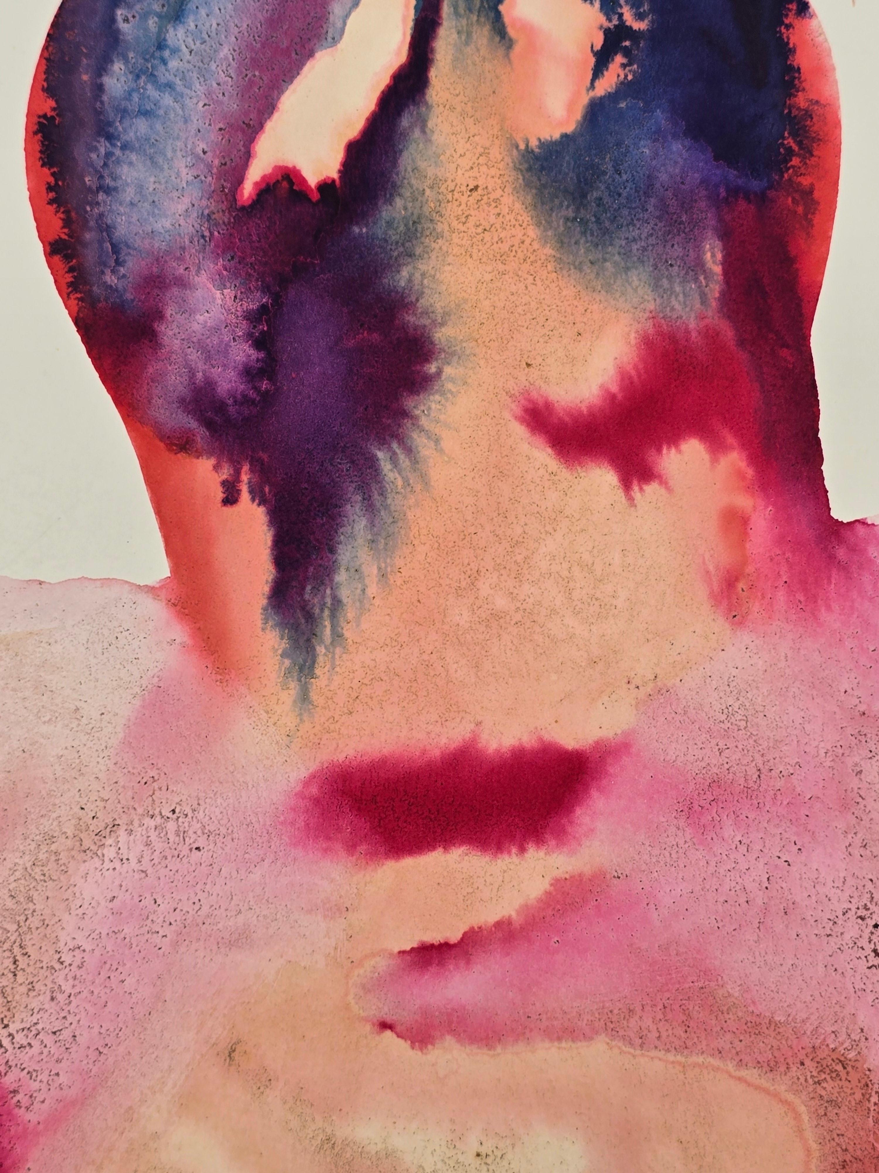 Torso 03 - Zeitgenössische figurative Tuschemalerei, Neuer Expressionismus im Angebot 2