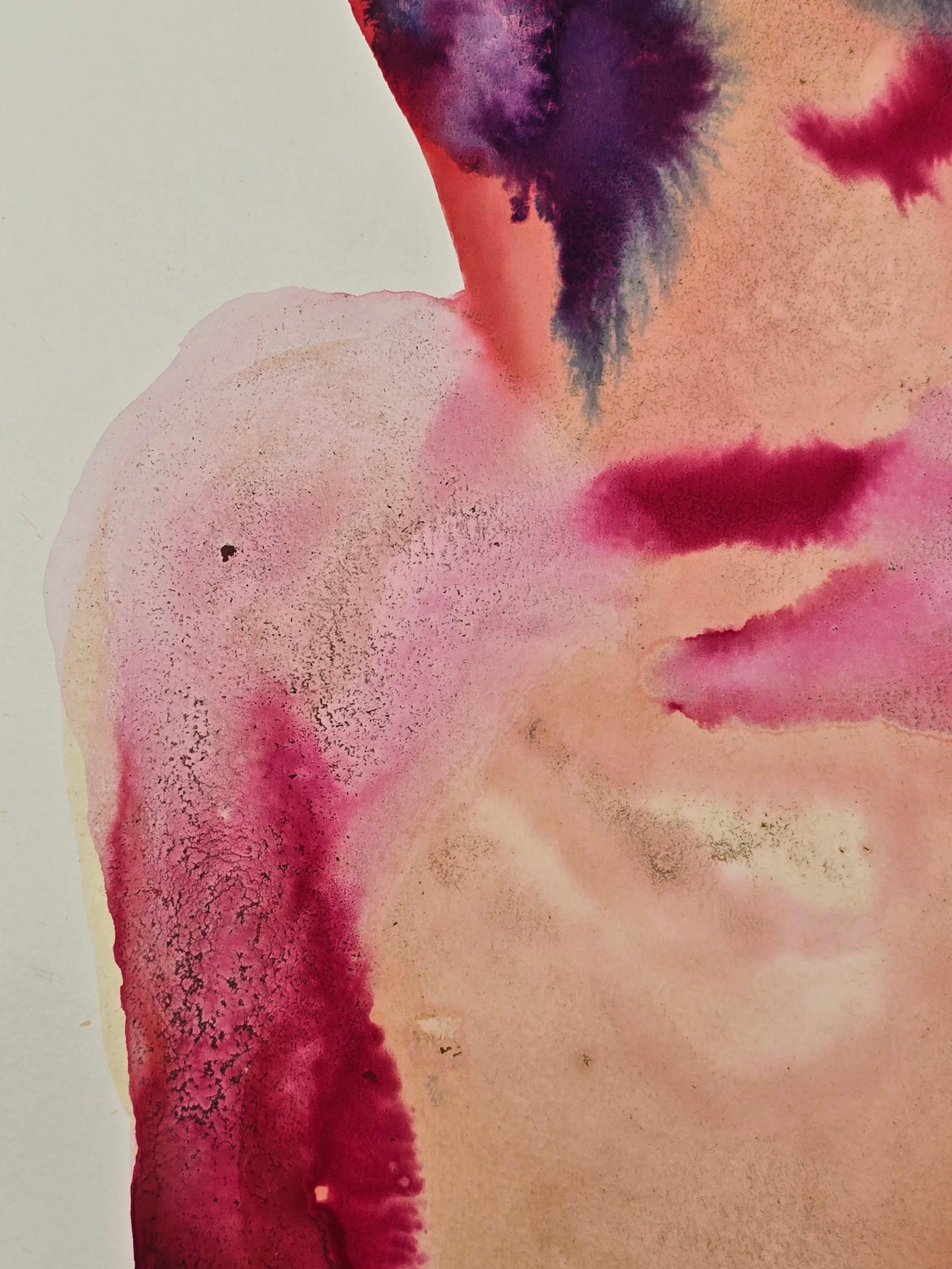Torso 03 - Zeitgenössische figurative Tuschemalerei, Neuer Expressionismus im Angebot 4