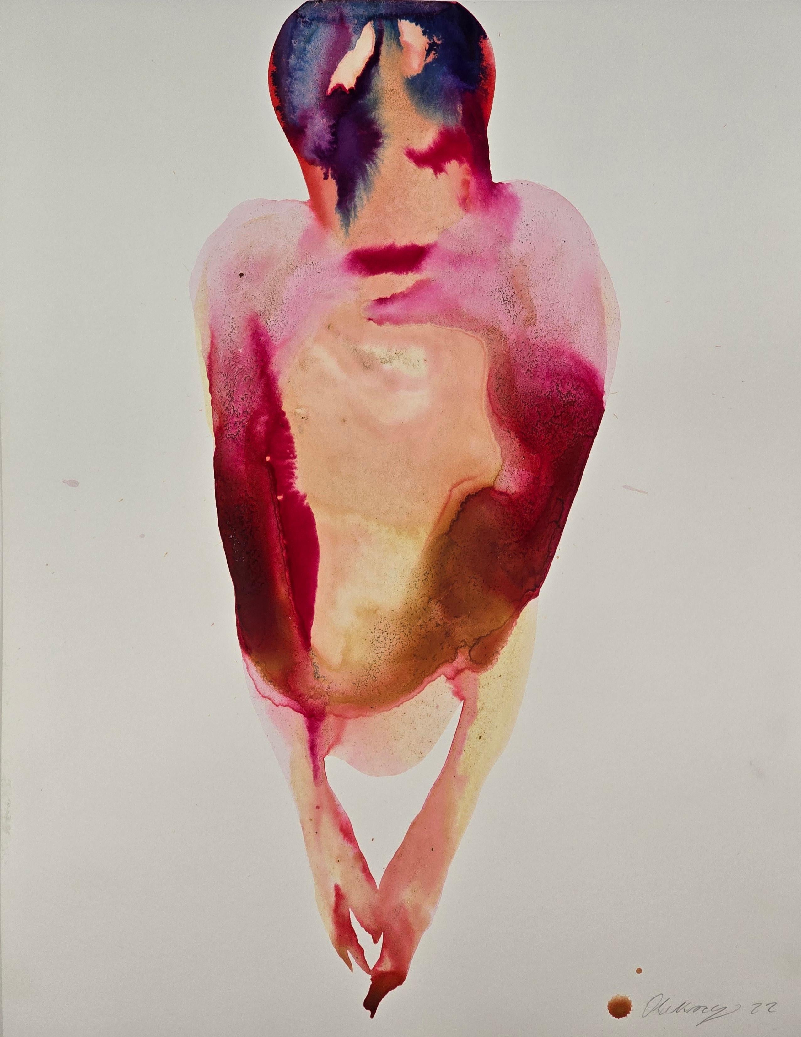 Torso 03 - Pittura figurativa contemporanea a inchiostro, Nuovo Espressionismo