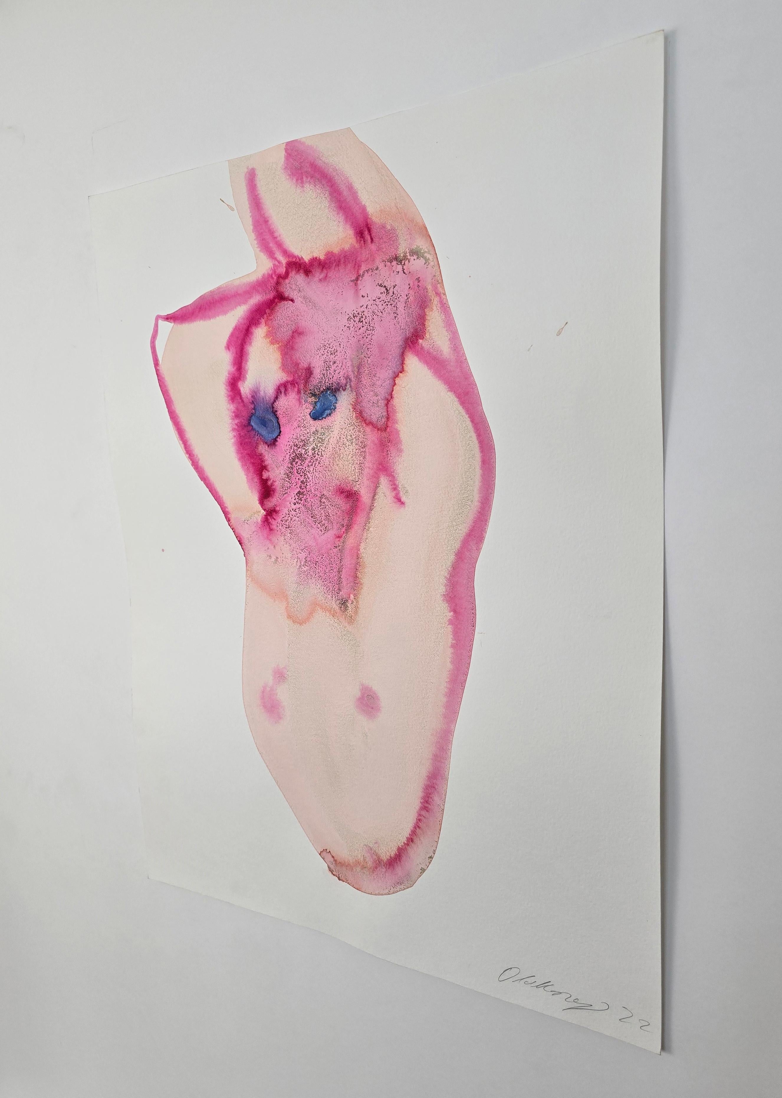Torso 05 - Contemporary Figurative Ink Painting, New Expressionism For Sale 1