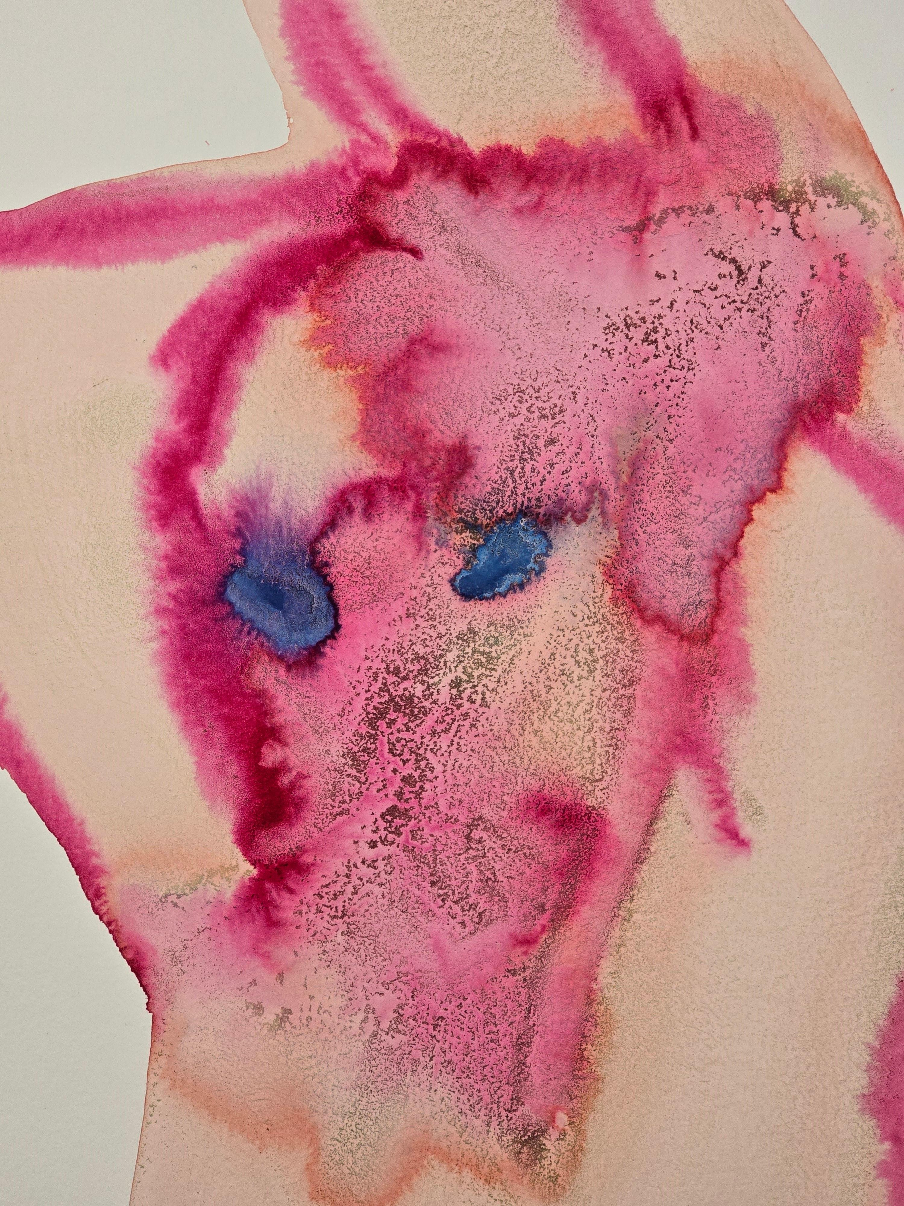 Torso 05 - Contemporary Figurative Ink Painting, New Expressionism For Sale 4