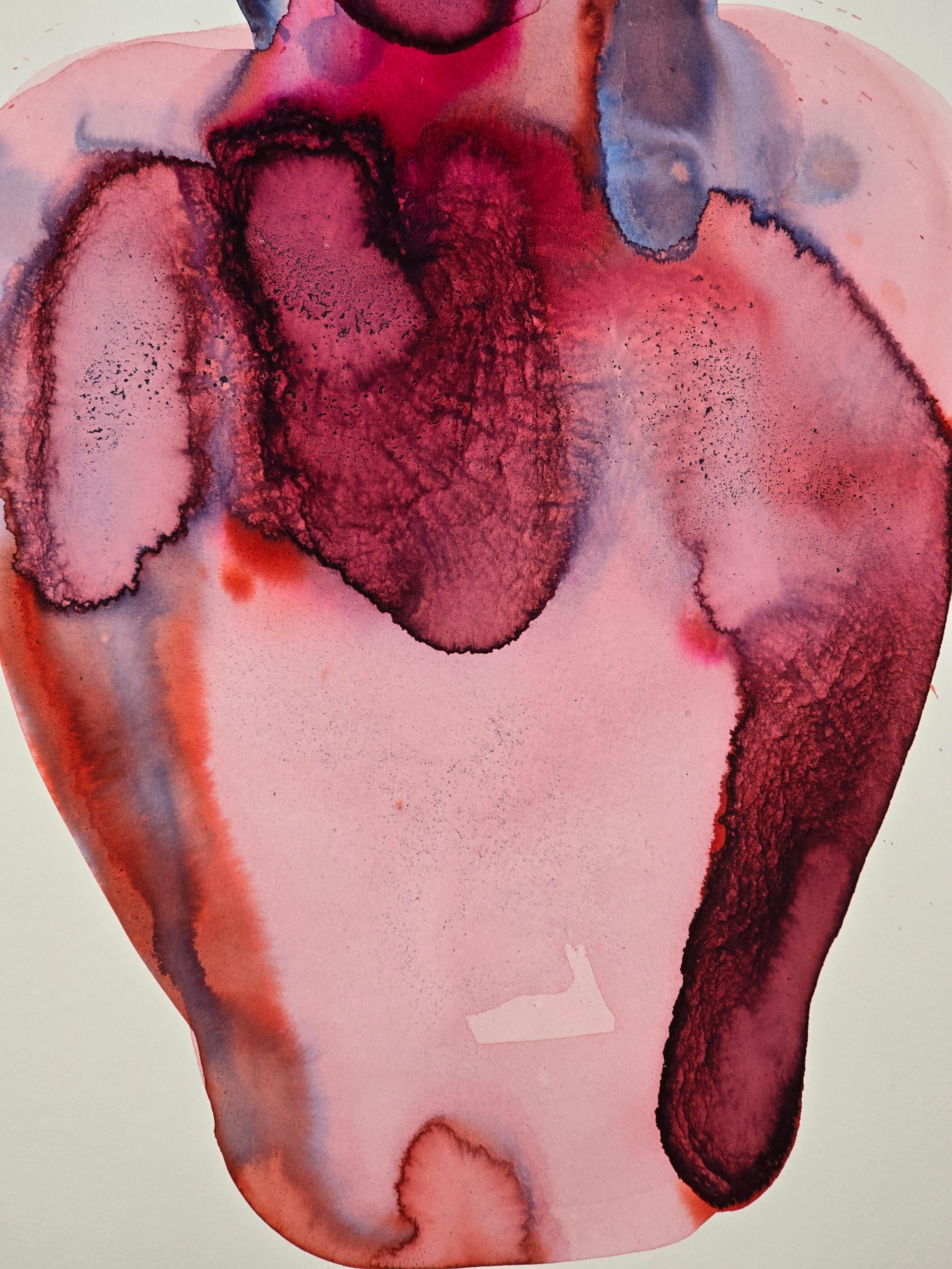 Torso ( Relection ) - Contemporary Figurative Ink Painting, New Expressionism For Sale 7